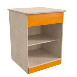 Flash Furniture - Bright Beginnings Commercial Grade Wooden Kid's Two Shelf Kitchen Cabinet - Natural