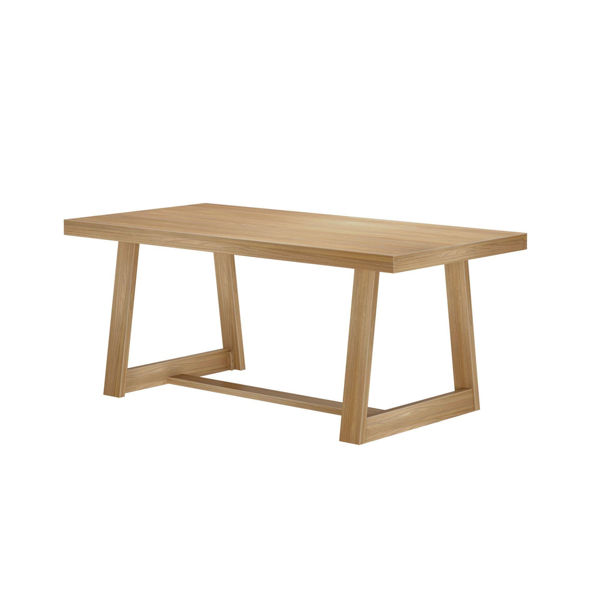 Alt View 4. Plank+Beam - Classic Rectangular Dining Room Table (72in / 1830mm), Blonde Wirebrush - Blonde Wirebrush.