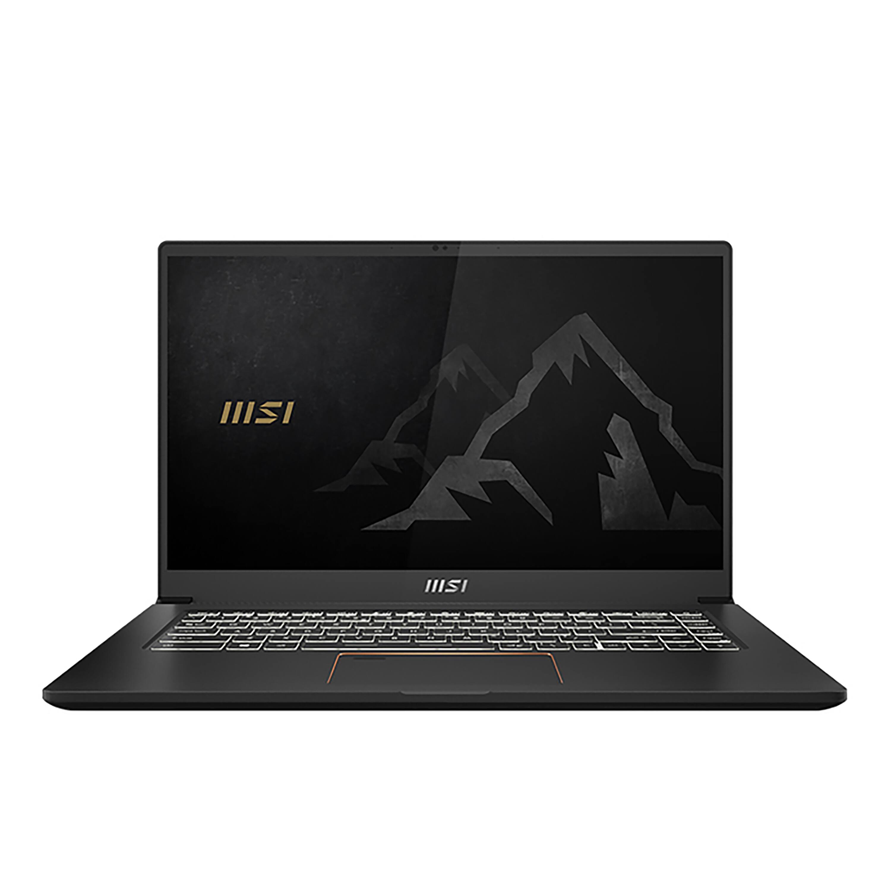 Front. MSI - Summit E15 15.6" Touchscreen Gaming Laptop-Intel Core i7-16 GB Memory-NVIDIA GeForce GTX 1650 Ti Max-Q-512 GB SSD - Ink Black.