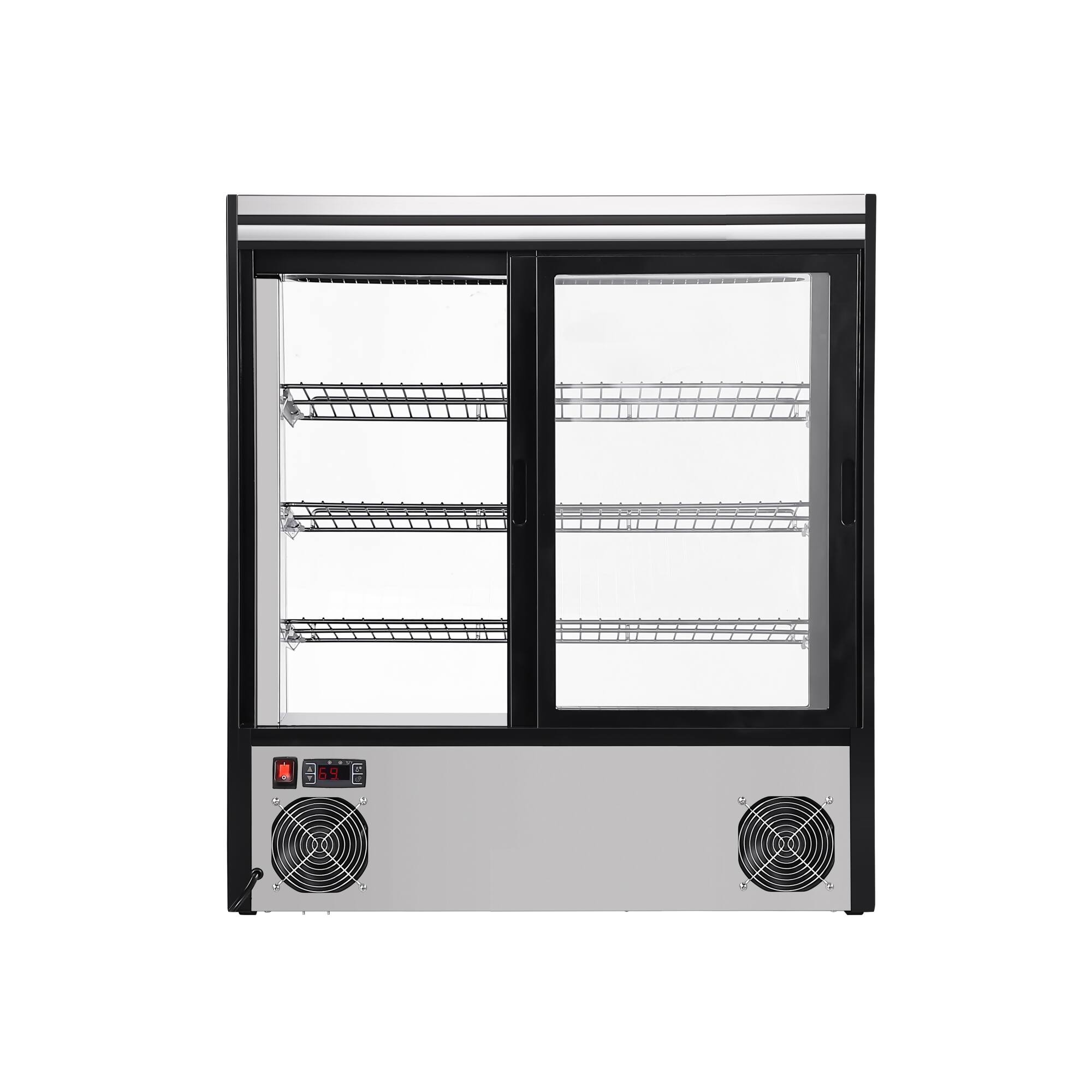 Alt View 5. Koolmore - 31 in. 4-Tier Commercial Countertop Display Refrigerator in Stainless-Steel (CDC-69-SS) - black.