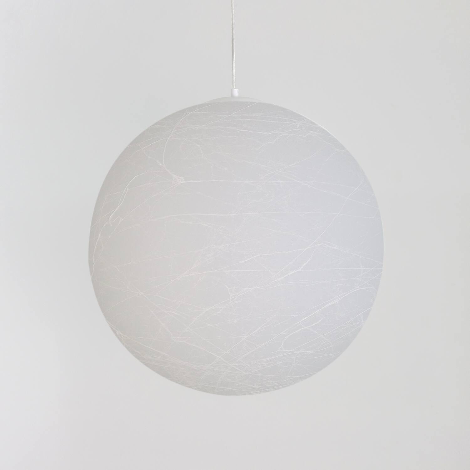 Alt View 7. Umeiluce - 19.7 Inch 1-Light Modern Pendant Light Global Moon Light Natural Silk Decor Shade - White.