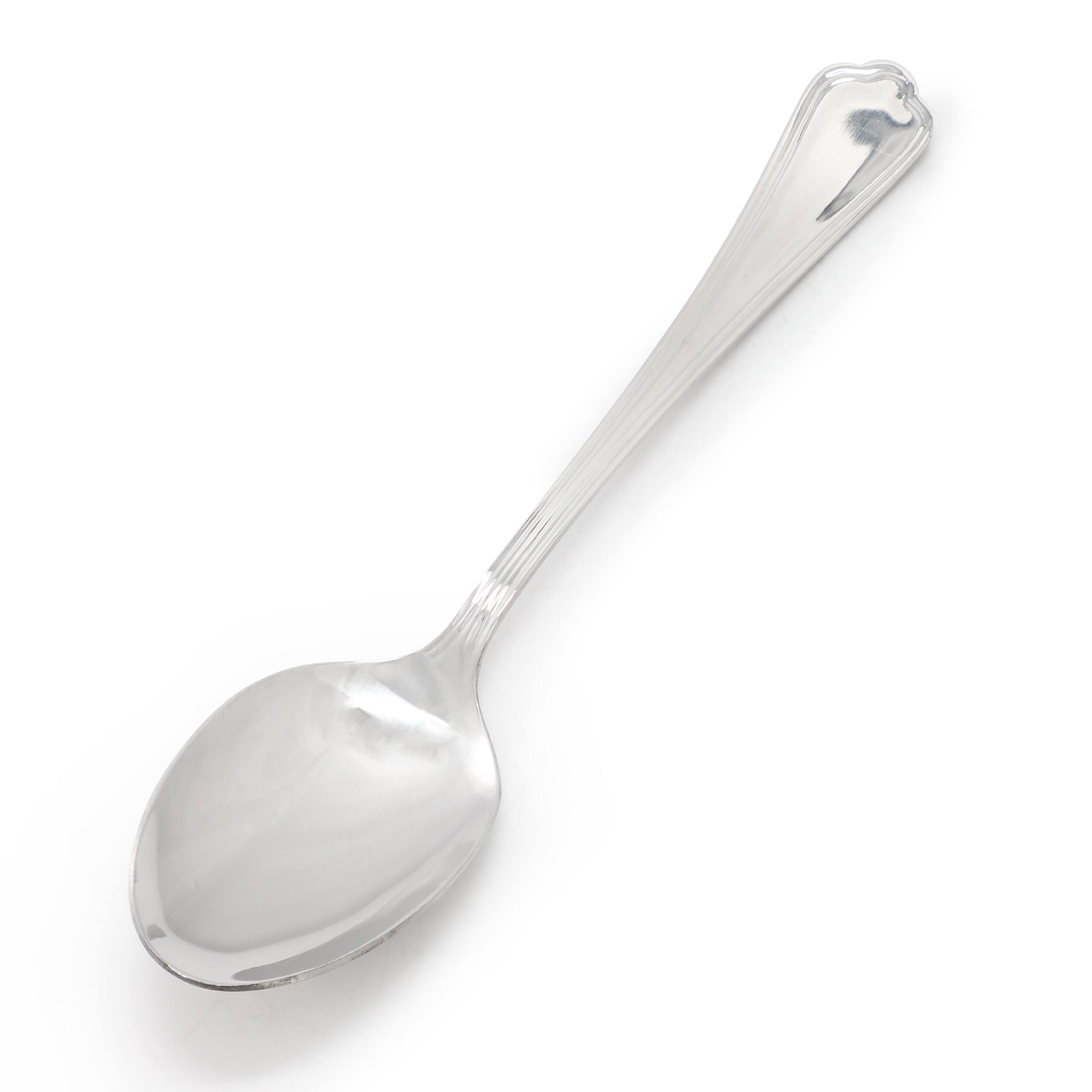 Angle. Gibson - Gibson Home Hillside Daisies 10 Piece Stainless Steel Dinner Spoon Set - Silver.