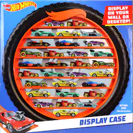 Tara Toys - Tara Toy: Hot Wheels: Collectors Display Case - Holds 50 Cars, Die-Cast Toy Cars Storage, Wheel With Orange Shelves