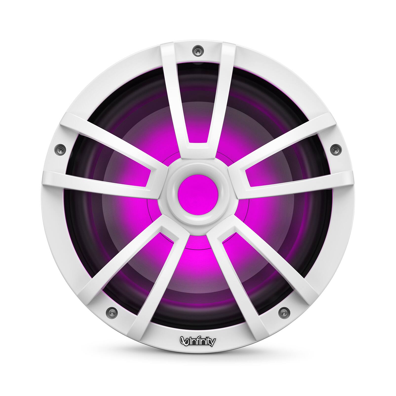 Alt View 5. Infinity - INFINITY 1022MLW 10" Marine subwoofer with rgb lighting -       White - White.