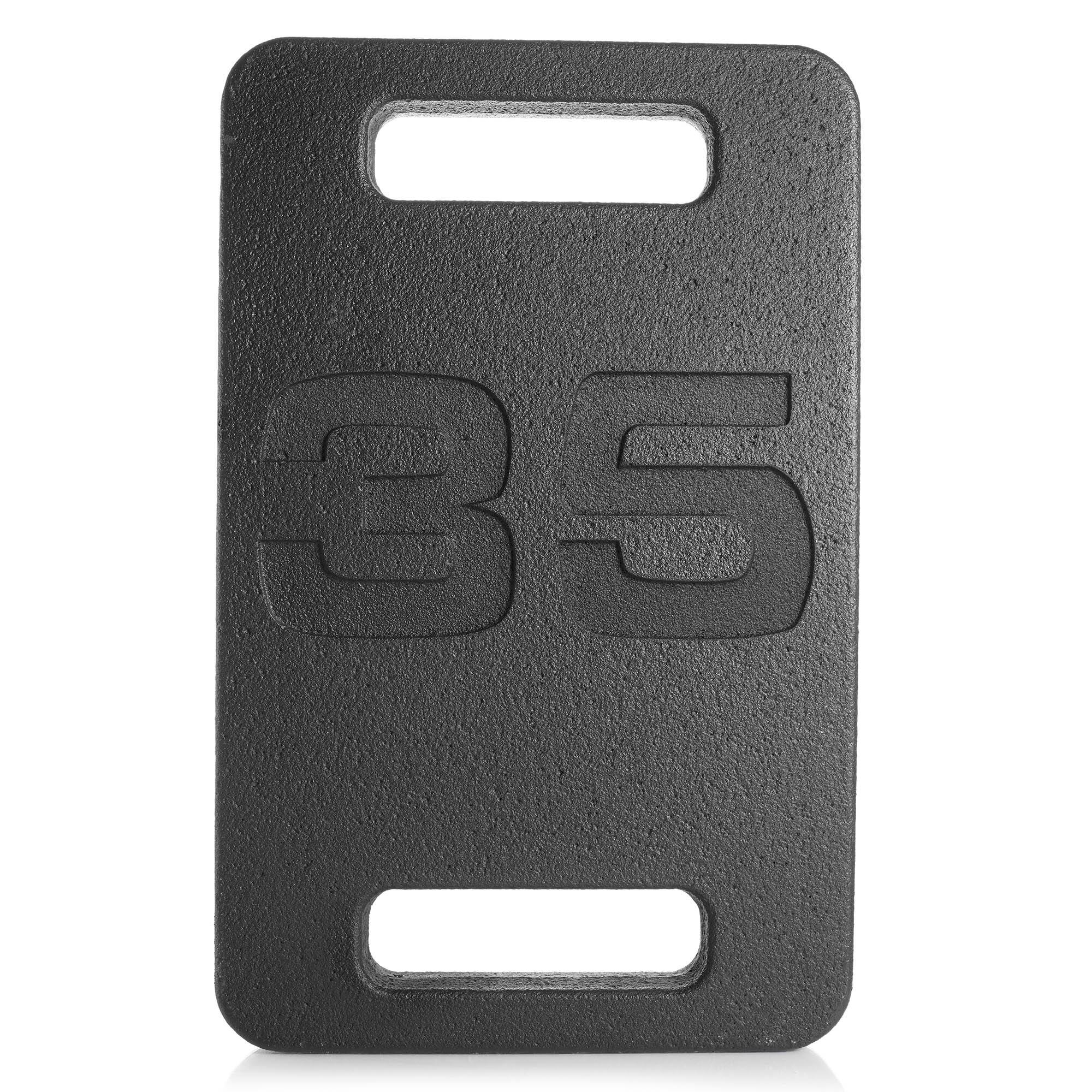 Alt View 1. Philosophy Gym - Cast Iron Ruck Weight - Weighted Fitness Plate with Handle - 10-45 lbs - Cast Iron.