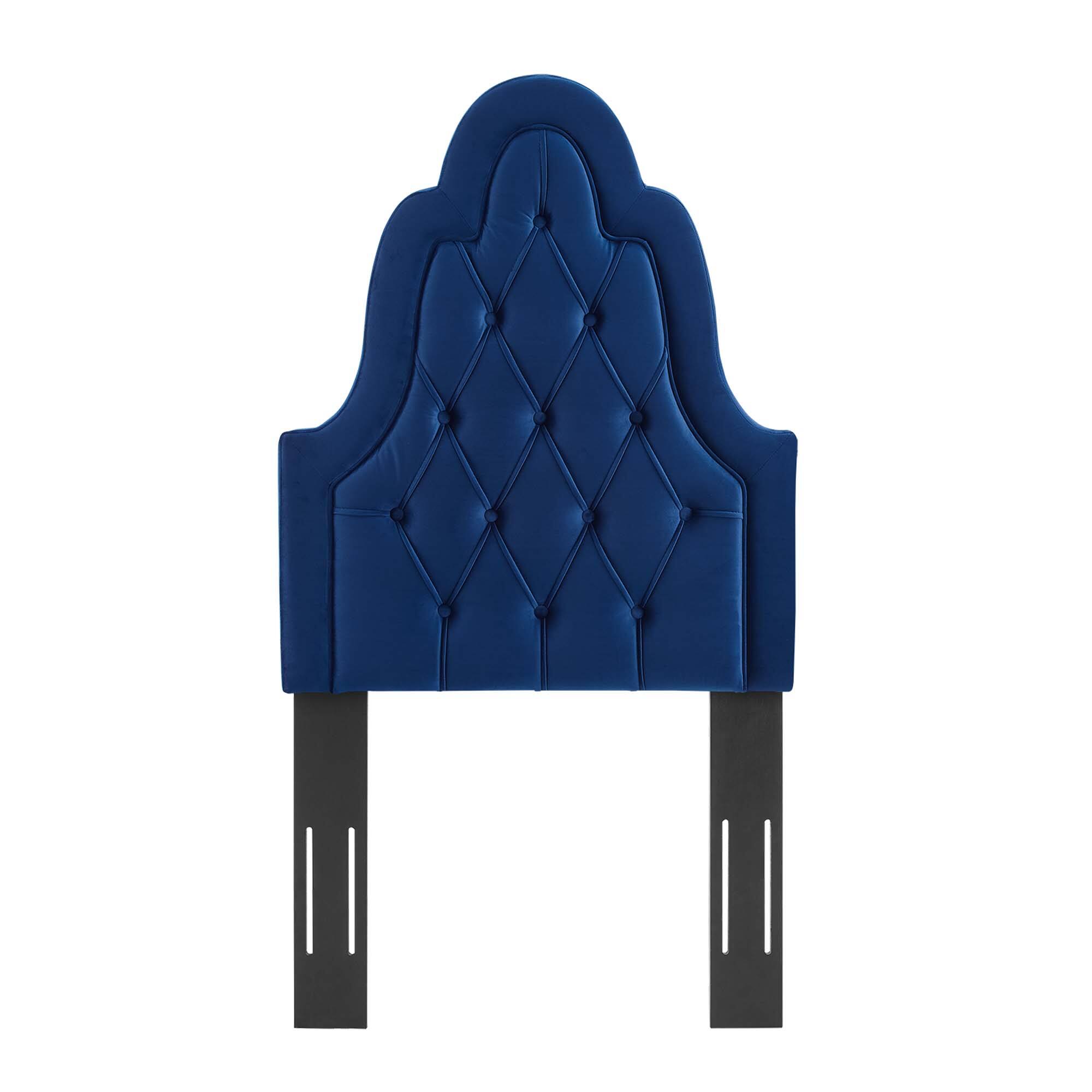 Alt View 1. Modway - Augustine Tufted Performance Velvet Twin Headboard by Modway - Navy.
