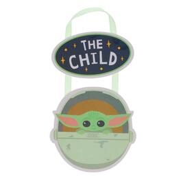 Silver Buffalo - Star Wars: The Mandalorian The Child Hanging Sign Wall Art | 5 x 10 Inches - Green