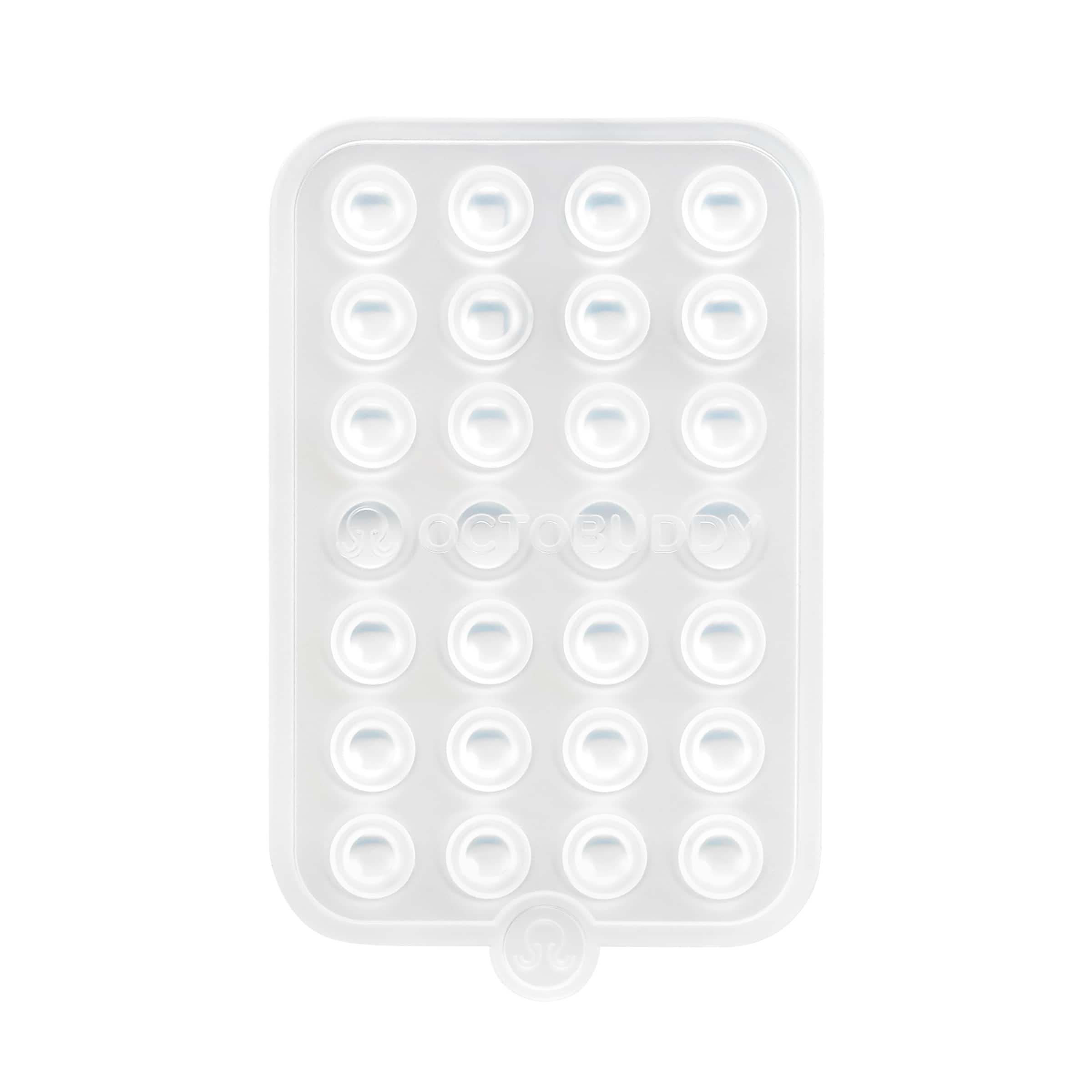 Front. Octobuddy - Octobuddy - Silicone Suction Cup Universal Phone Case Mount Double-Sided - Transparent.