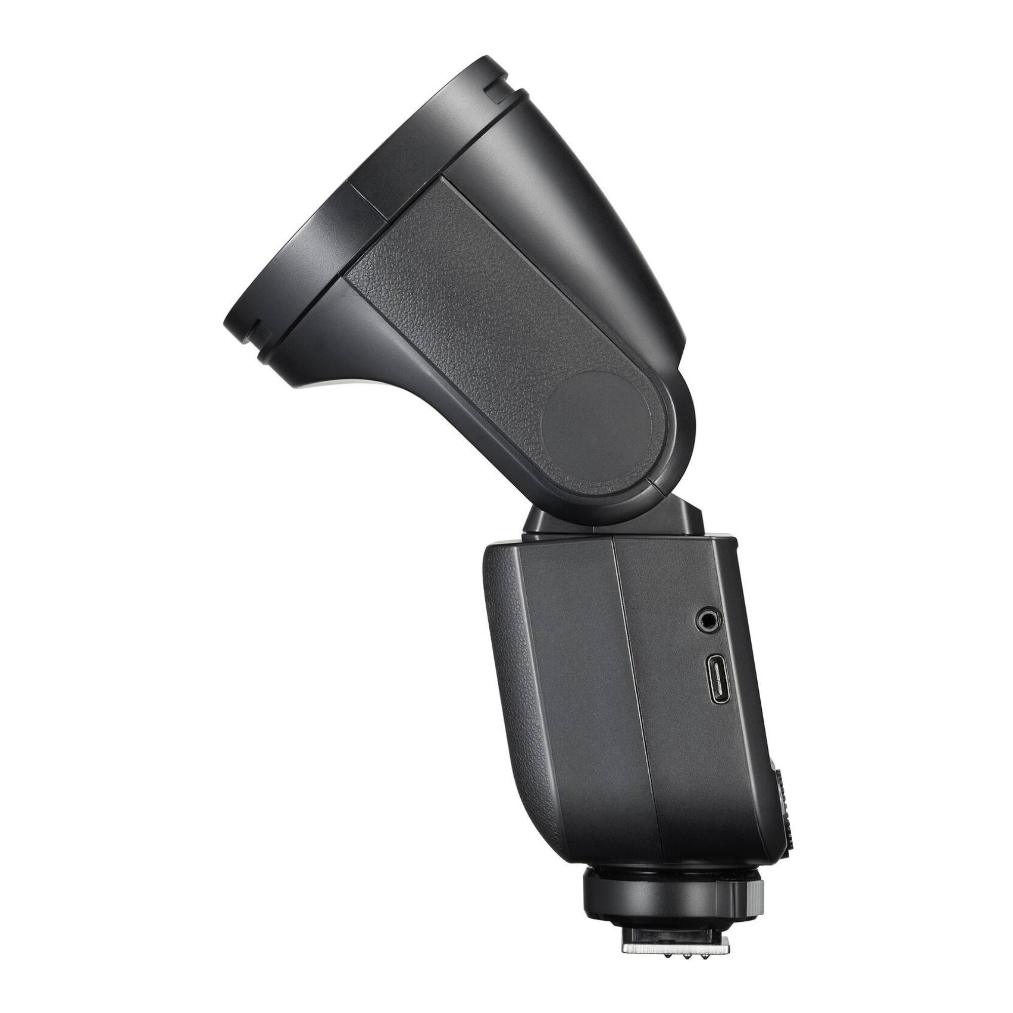 Left. Godox - Godox On-Camera Flash for Nikon - 2.4G Wireless System, Touchscreen (Black).