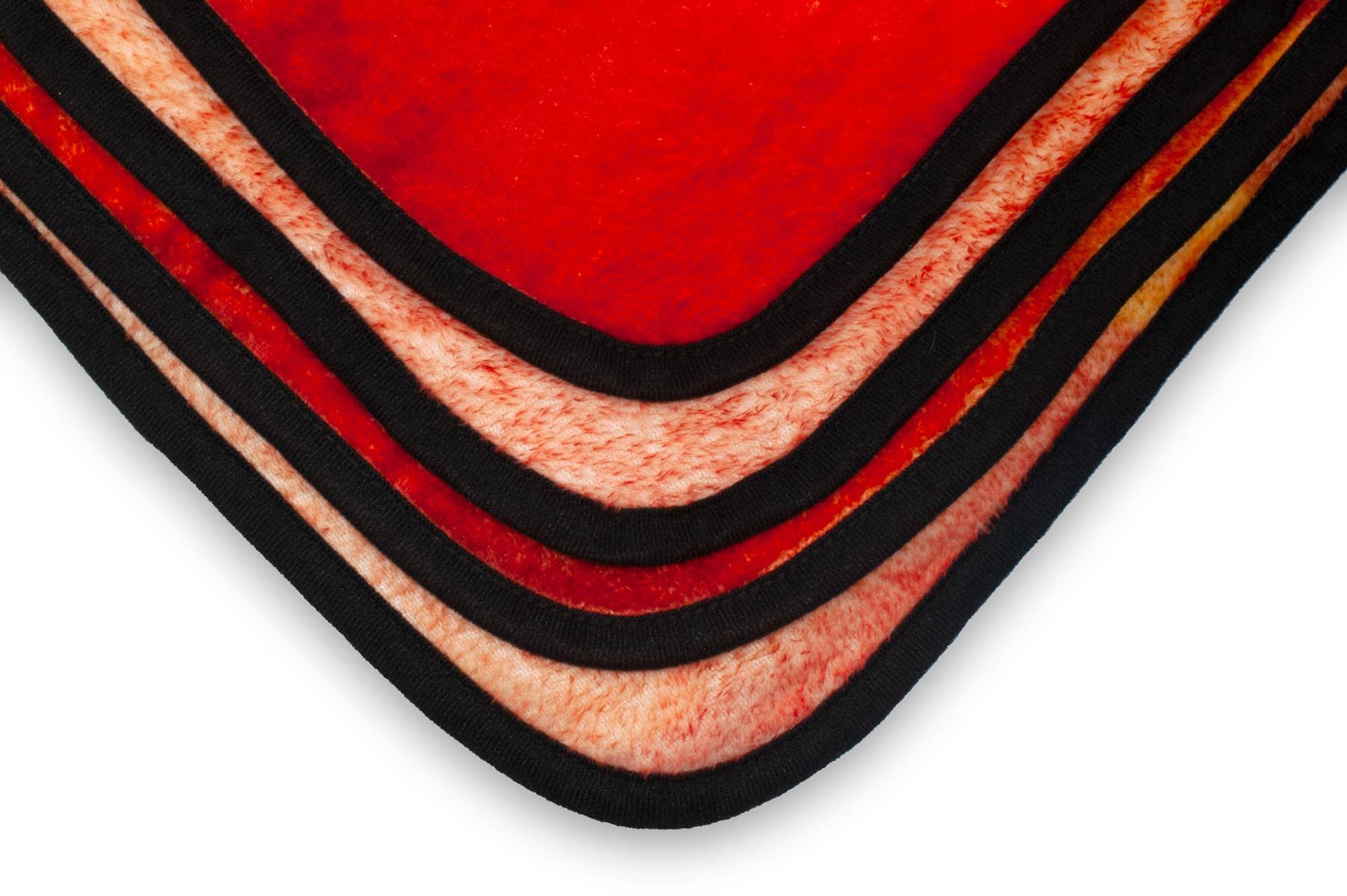 Alt View 2. Just Funky - Naruto With Kanji Symbols Large Anime Fleece Throw Blanket | 60 x 45 Inches - Orange.