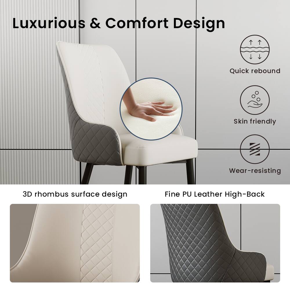 Luxurious & Comfort Design

- Quick rebound
- Skin friendly
- Wear-resisting

3D rhombus surface design

Fine PU Leather High-Back