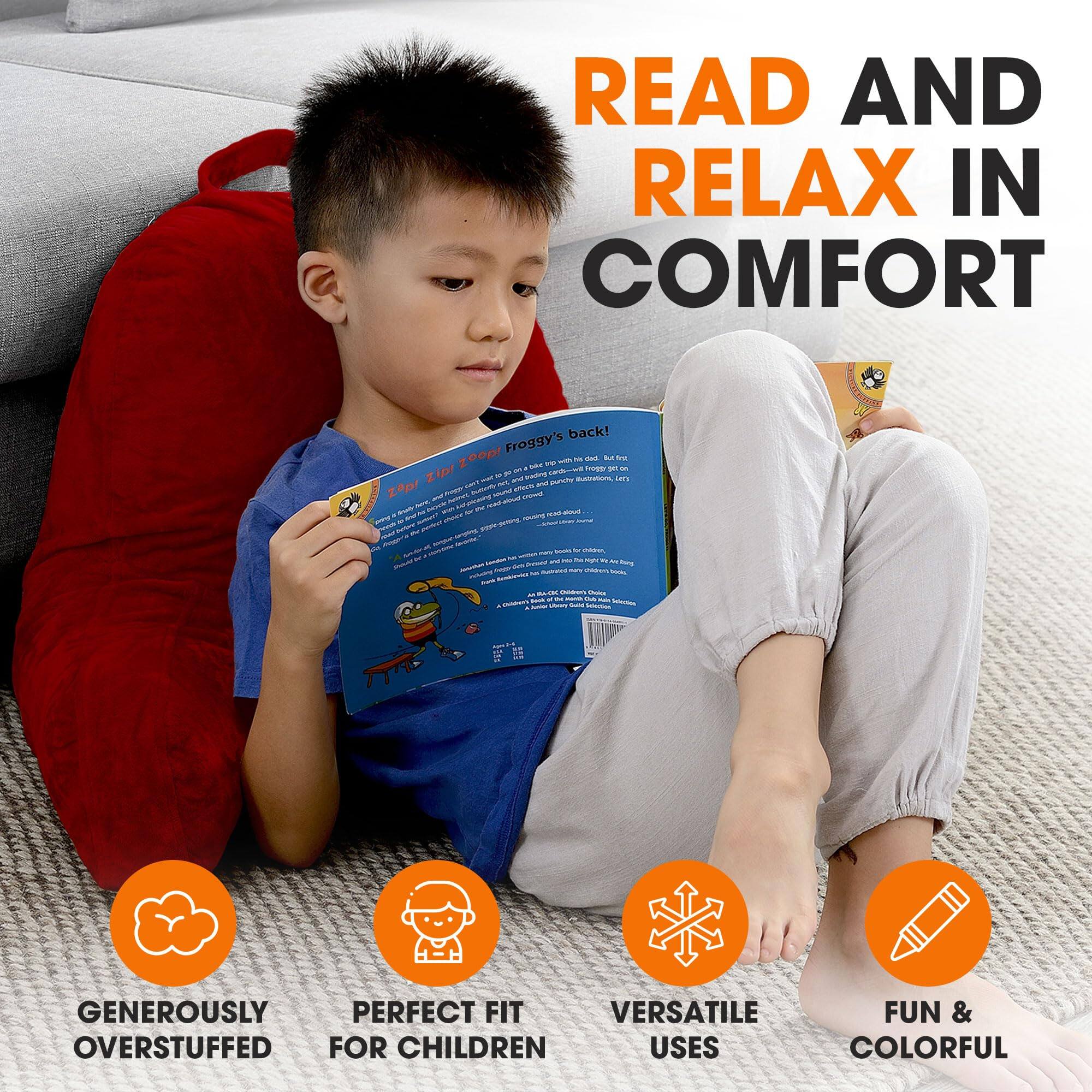 READ AND RELAX IN COMFORT

back! zoop! Froggy's 25 del. Bot Int pip M pay cardi-will BOOSSY get on Zip! ment 10 INT are emects insding and Sundy illustrations, 40 Zap! hopp - Sudierly sound coms BOOF High " DV read-dous getting may -NNel 2018

book dridren, NO Sportine we HI Ngx Doing - del DIENCE NO MI many Children's looks - Donk reviamo 8 Oldrer's Ooics Book IM Olion Osh PER Chister's 1000 Suld Selection Salerios

GENEROUSLY PERFECT FIT VERSATILE FUN & OVERSTUFFED FOR CHILDREN USES COLORFUL