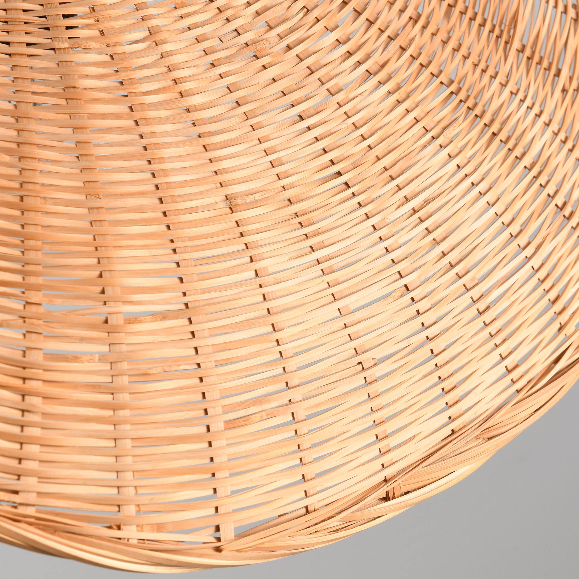 Alt View 10. Parrot Uncle - 1-Light Personalized Design Rustic Bamboo Hand-Woven Pendant Lamp - Brown.