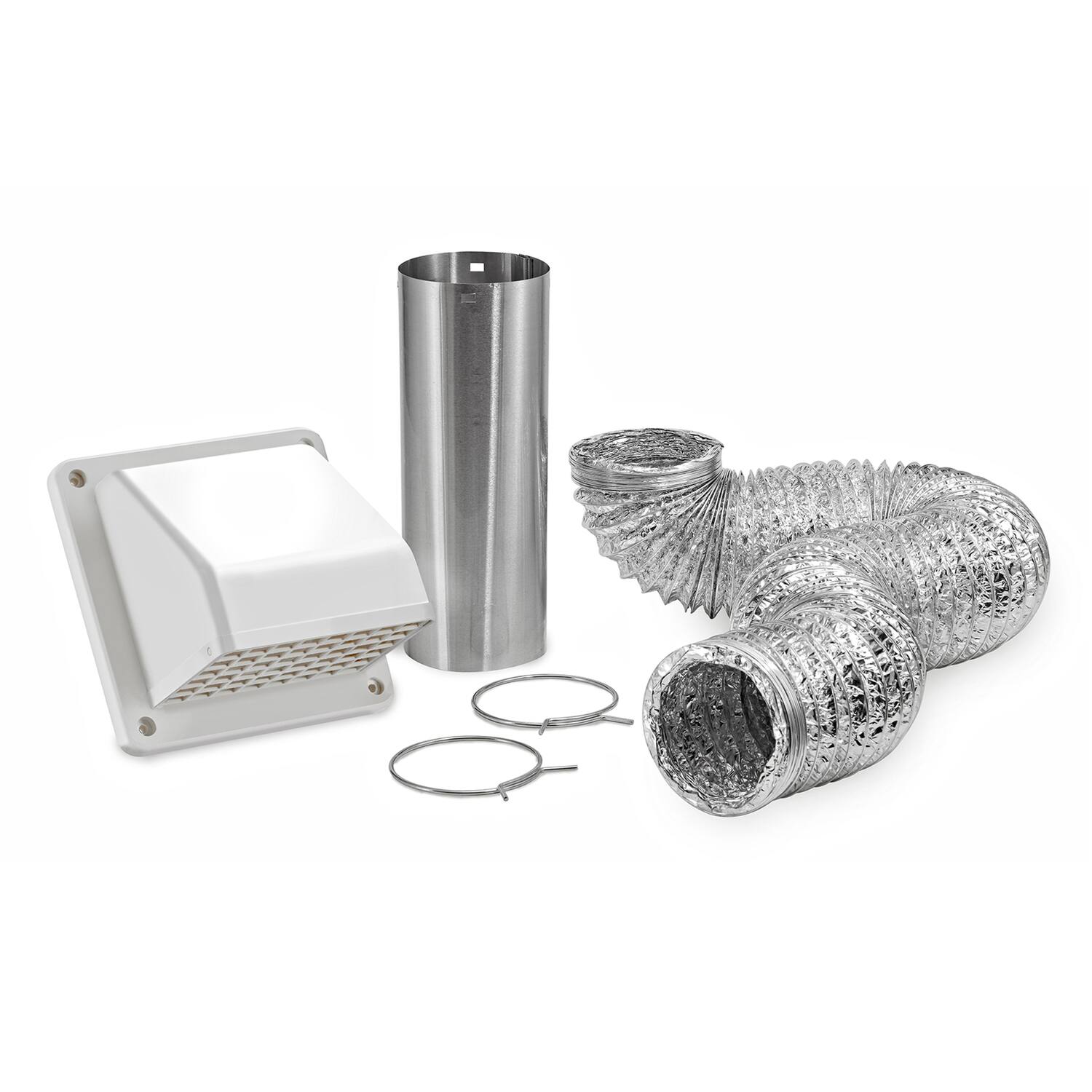 Angle. Lambro - 4" x 8-ft UL 2158A Transition Duct Vent Kit.