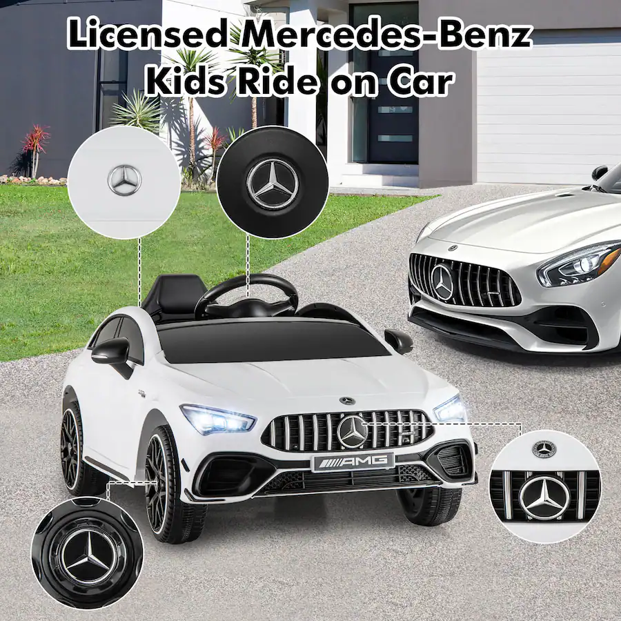 Costway 12V Kids Ride on Car w/Remote Rocking Function Transport Wheels ...