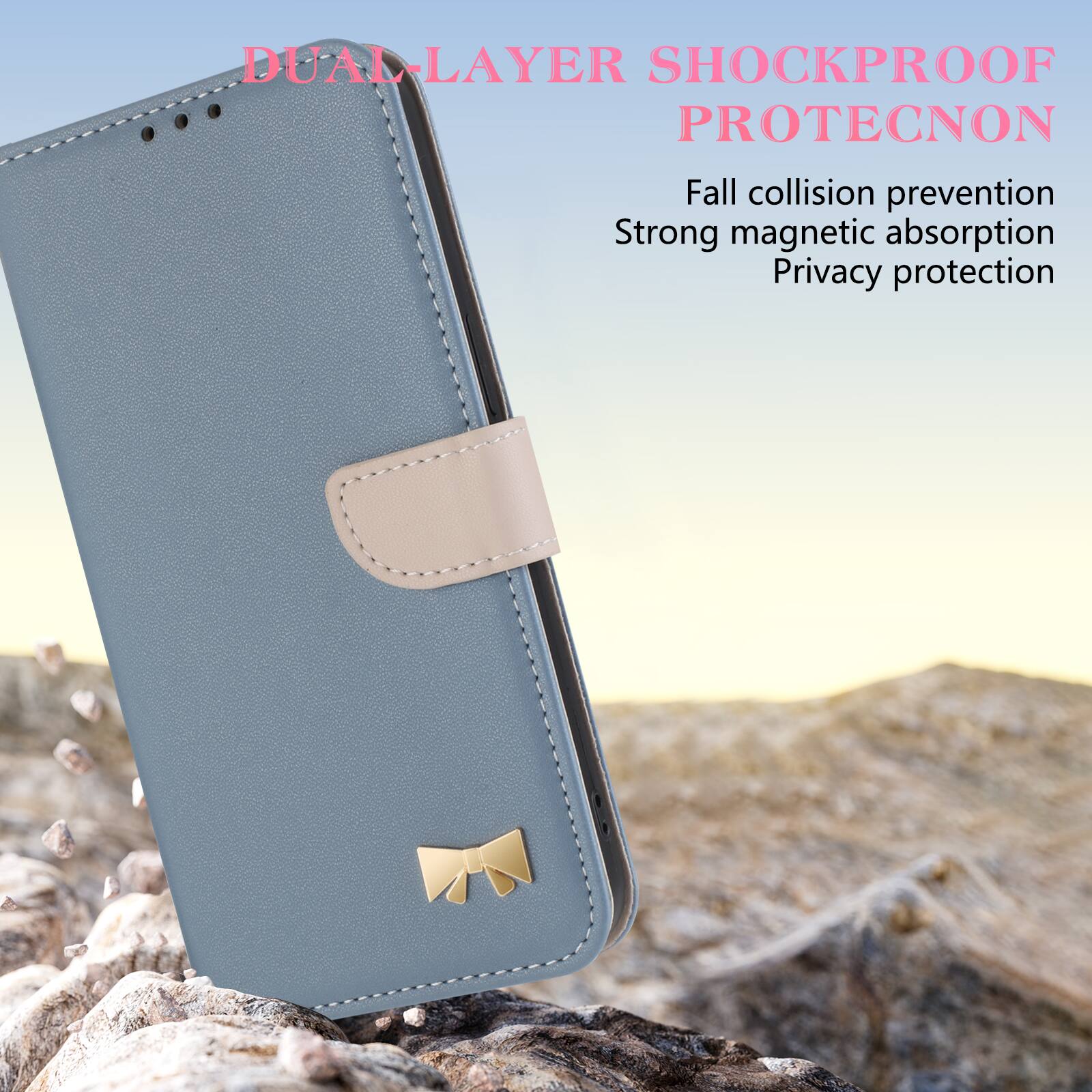 DUAL-LAYER SHOCKPROOF PROTECNON  
Fall collision prevention  
Strong magnetic absorption  
Privacy protection