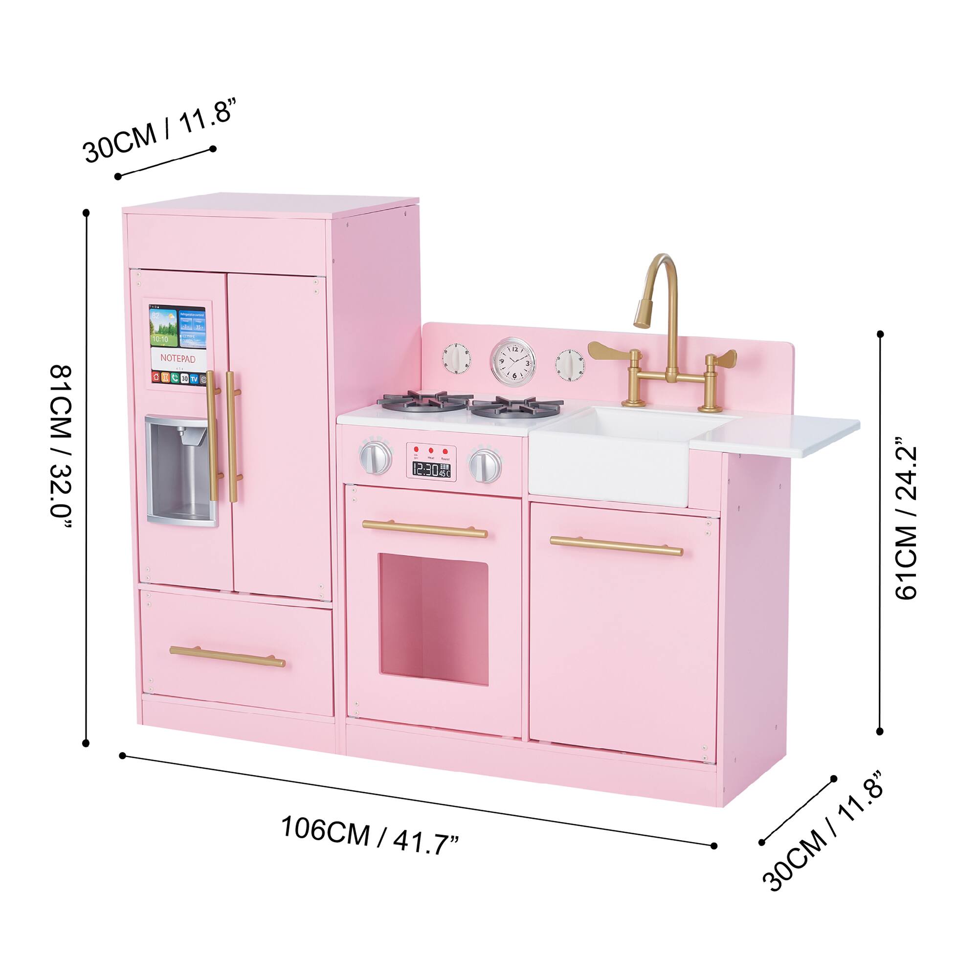 I 11.8" 30CM 81CM / 32.0" - - - 1 NOTEPAD  CC C - / 12.301m - - . 1 2 a a 24.2" / 61CM 106CM I 41.7" 11.8" 30CM / 11.8" I 30CM