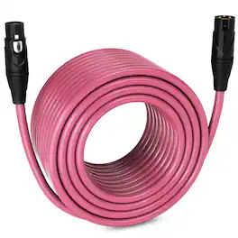 Lyxpro - 250 ft Balanced XLR Cable, Male to Female, 3 Pin Microphone Cable - Pink