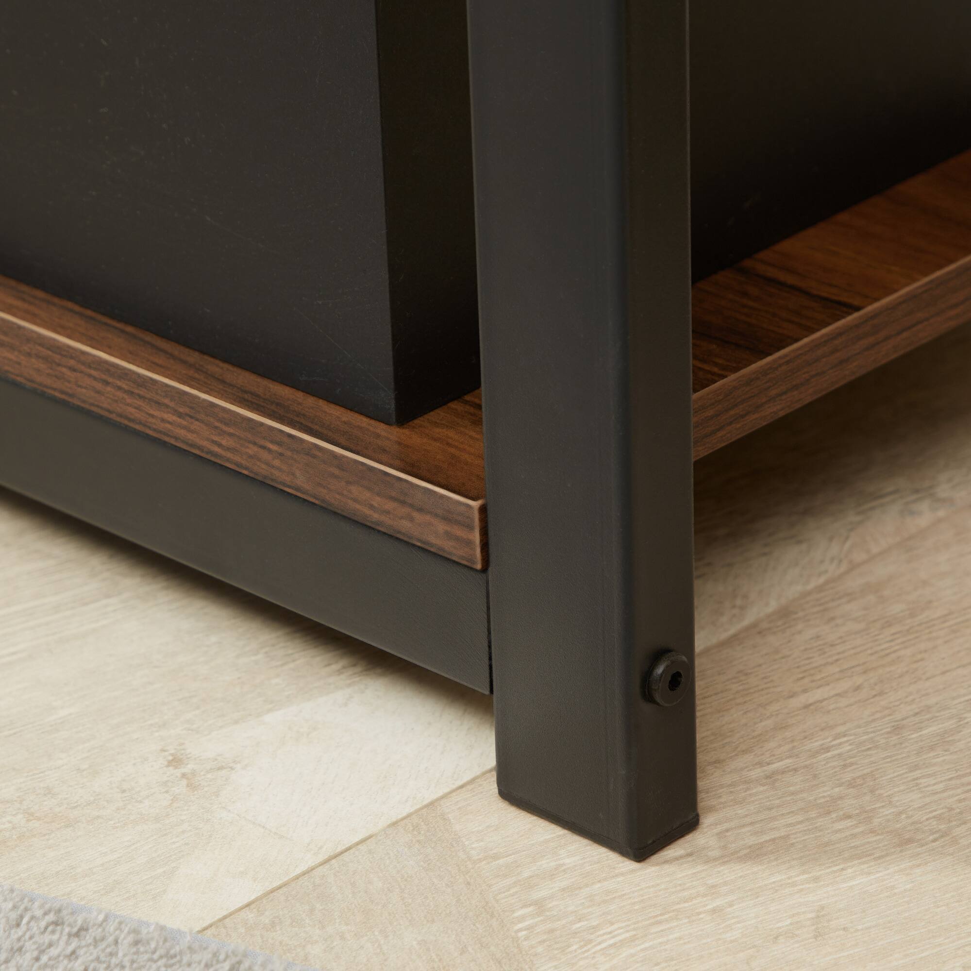 Alt View 8. Homcom - Small Corner TV Stand Shelf for Up to 29" - Brown.