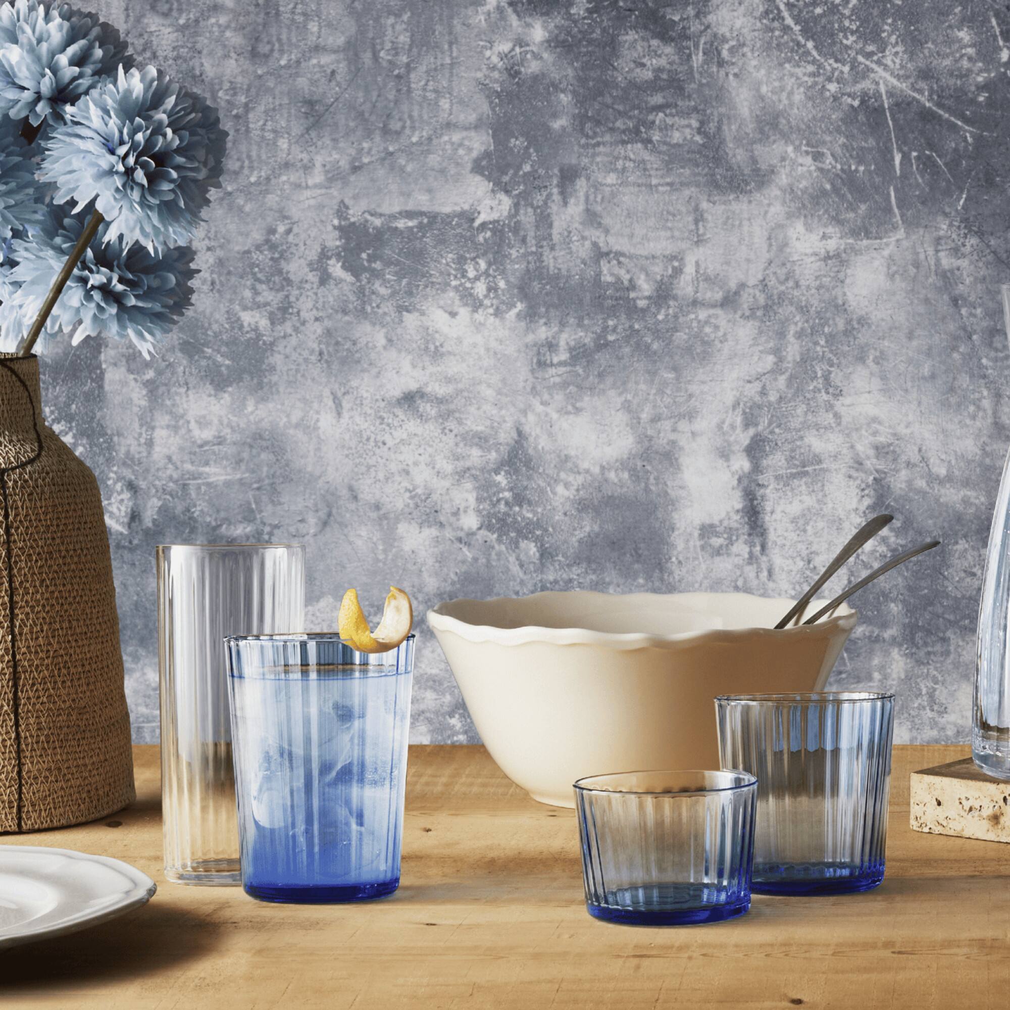 Alt View 1. Bormioli Rocco - Bormioli Rocco Gin Fizz Tumblers, Sapphire Blue 17 Oz (Set of 12) - Clear.