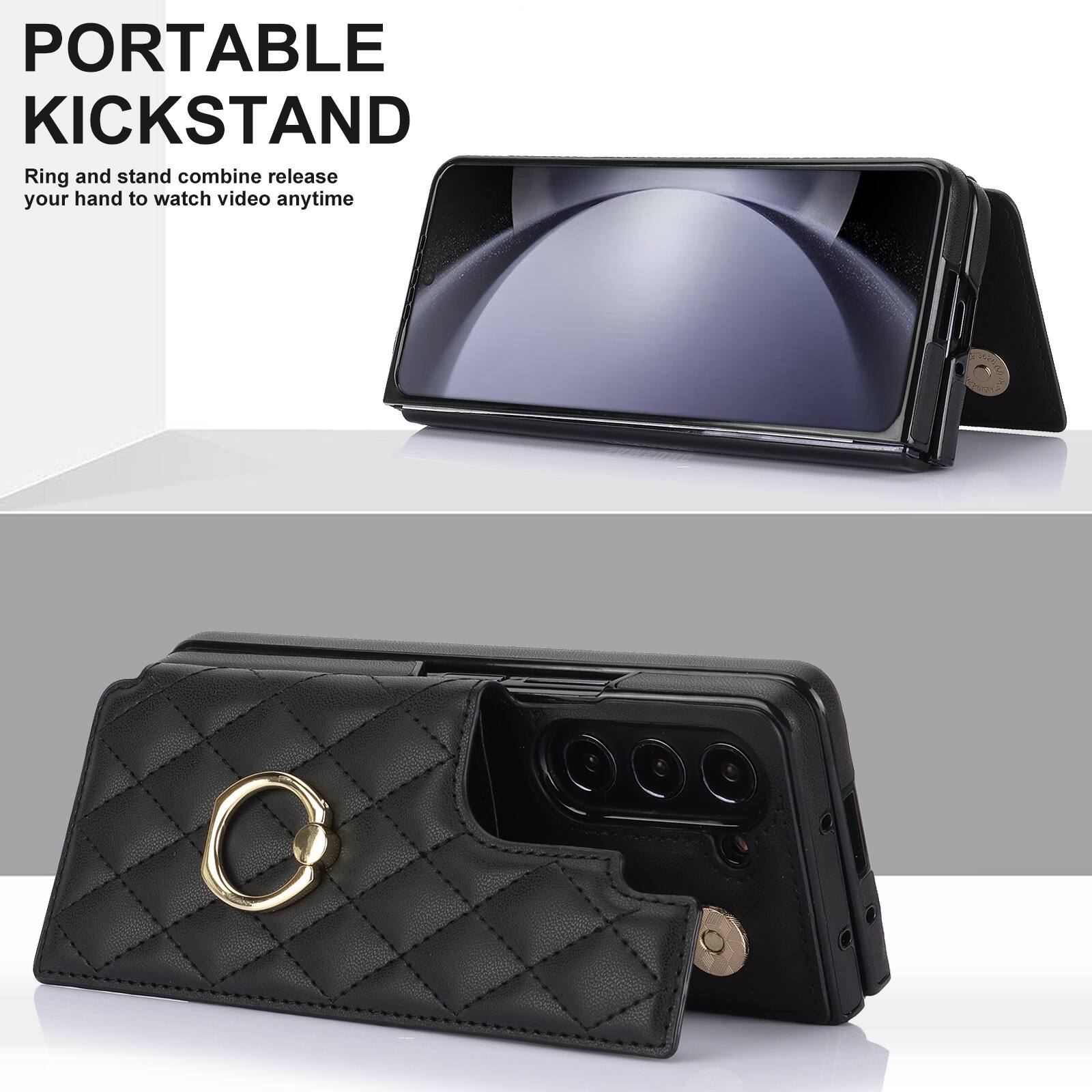 PORTABLE KICKSTAND

Ring and stand combine release your hand to watch video anytime