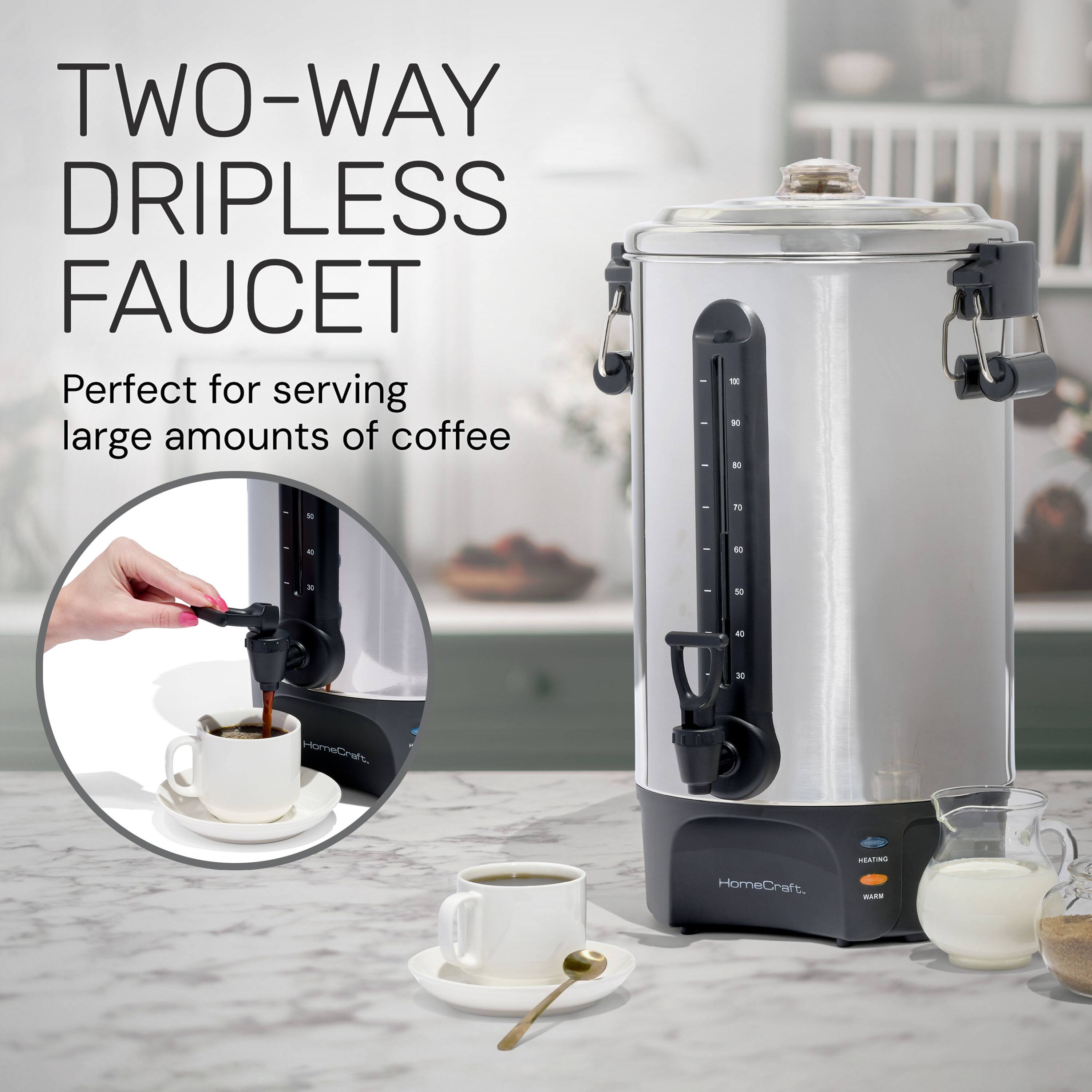 TWO-WAY DRIPLESS FAUCET  
Perfect for serving large amounts of coffee  

HomeCraft