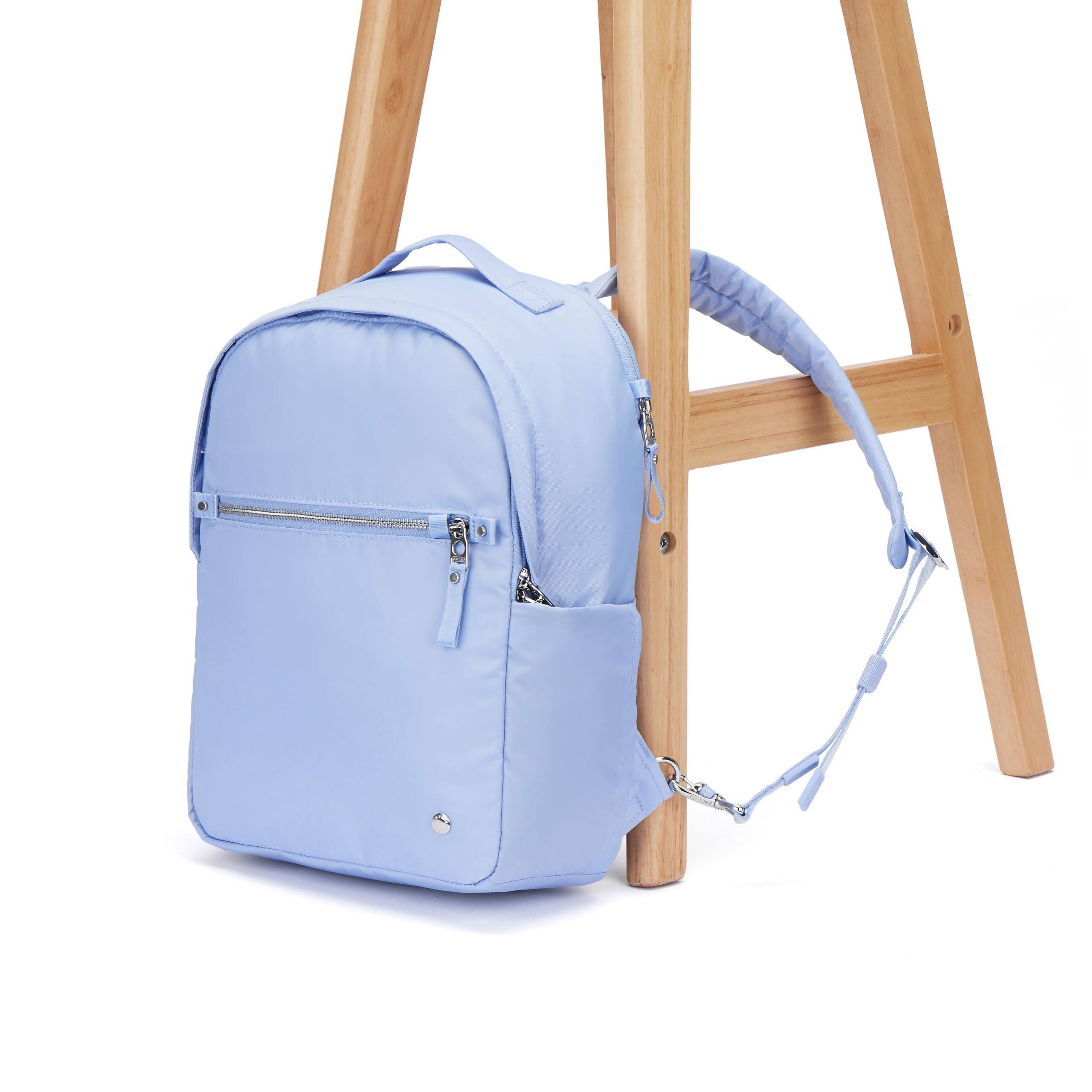 Alt View 4. Pacsafe - W Anti Theft 10L Backpack - Serenity Blue.