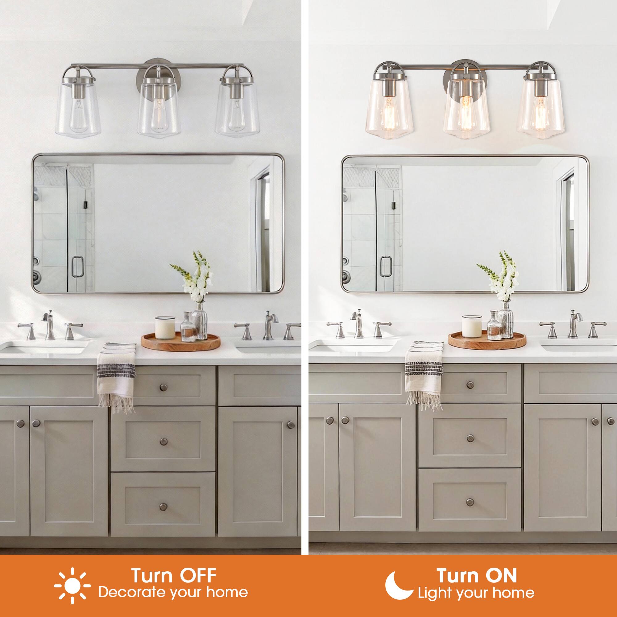 Turn OFF  
Decorate your home

Turn ON  
Light your home