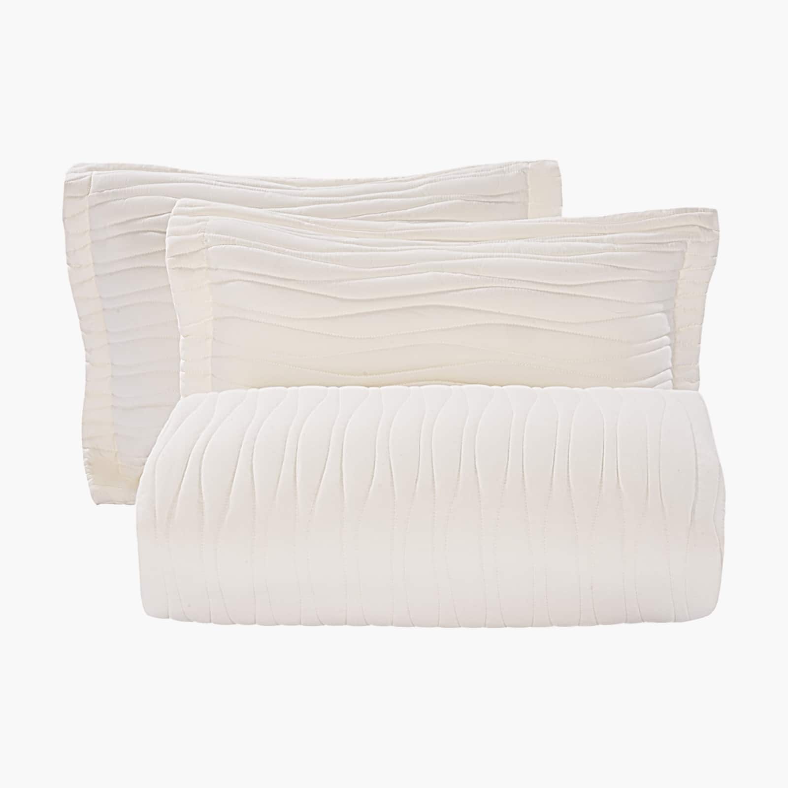 VEVOR - King Quilt Set, 3-Piece Lightweight Comforter, Microfiber King Size Bedding Set, Bedspreads - Beige