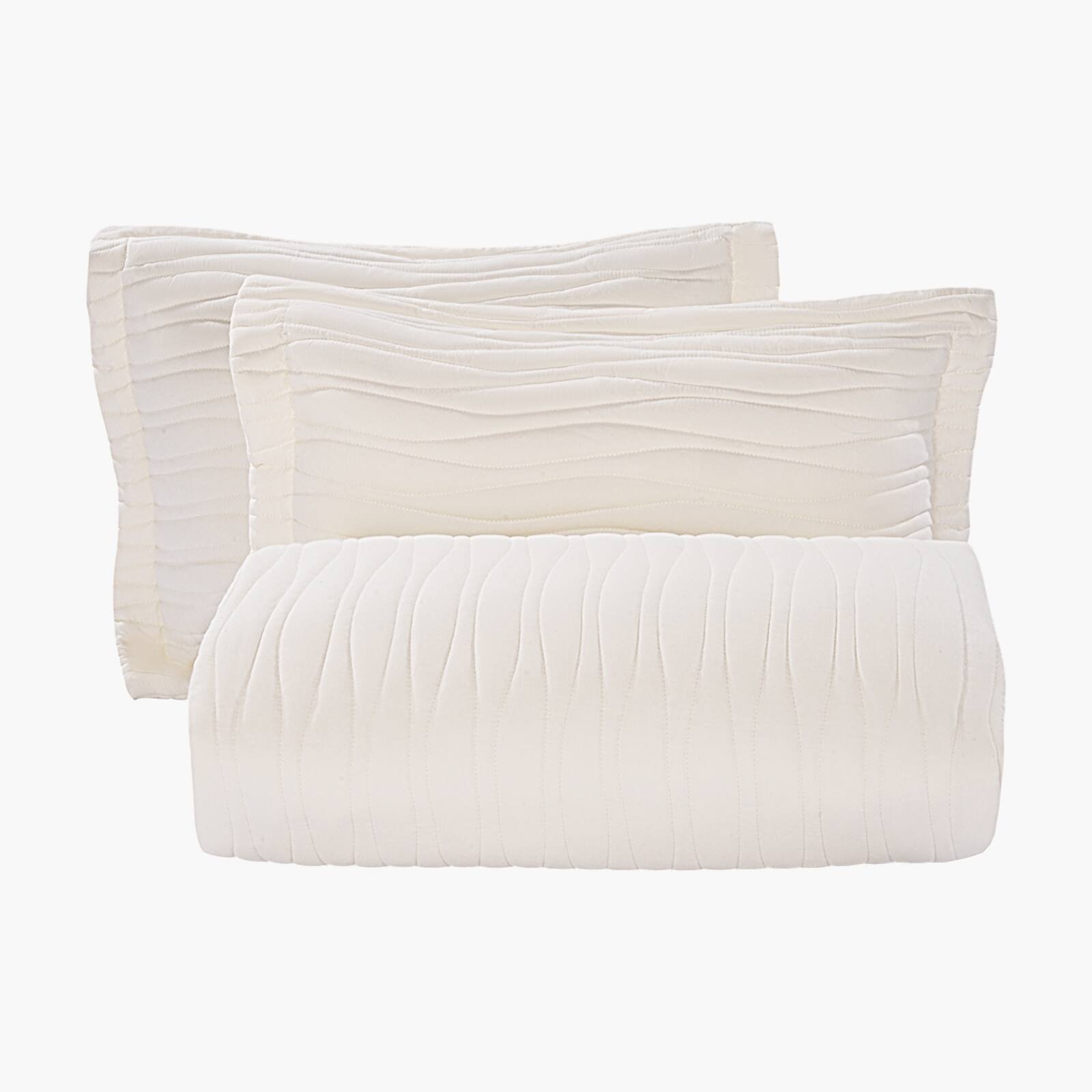 Front. VEVOR - King Quilt Set, 3-Piece Lightweight Comforter, Microfiber King Size Bedding Set, Beige Bedspreads - Beige.