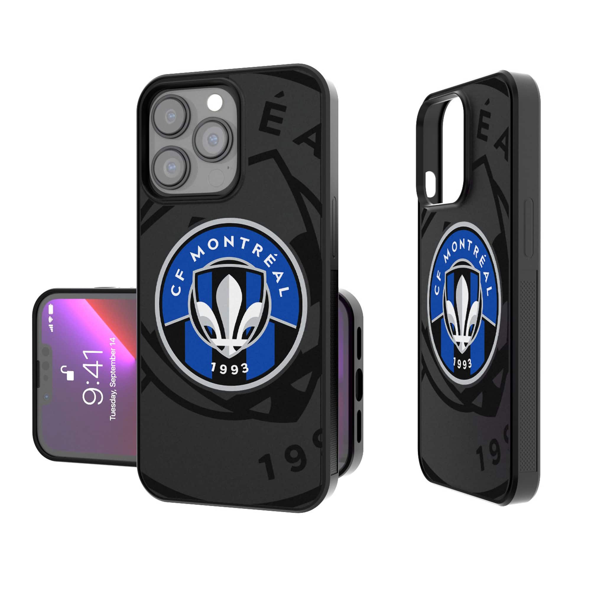 Keyscaper - MLS - CF Montreal Bump Case with 8.2ft Drop Protection - 14 Pro - Multicolor