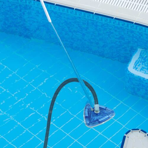 Alt View 6. Winado - Swimming Pool Vacuum Head Clear View Transparent Weighted Triangle with 1-1/4",1-1/2" Swivel Hose Connection for Outdoor - Blue.