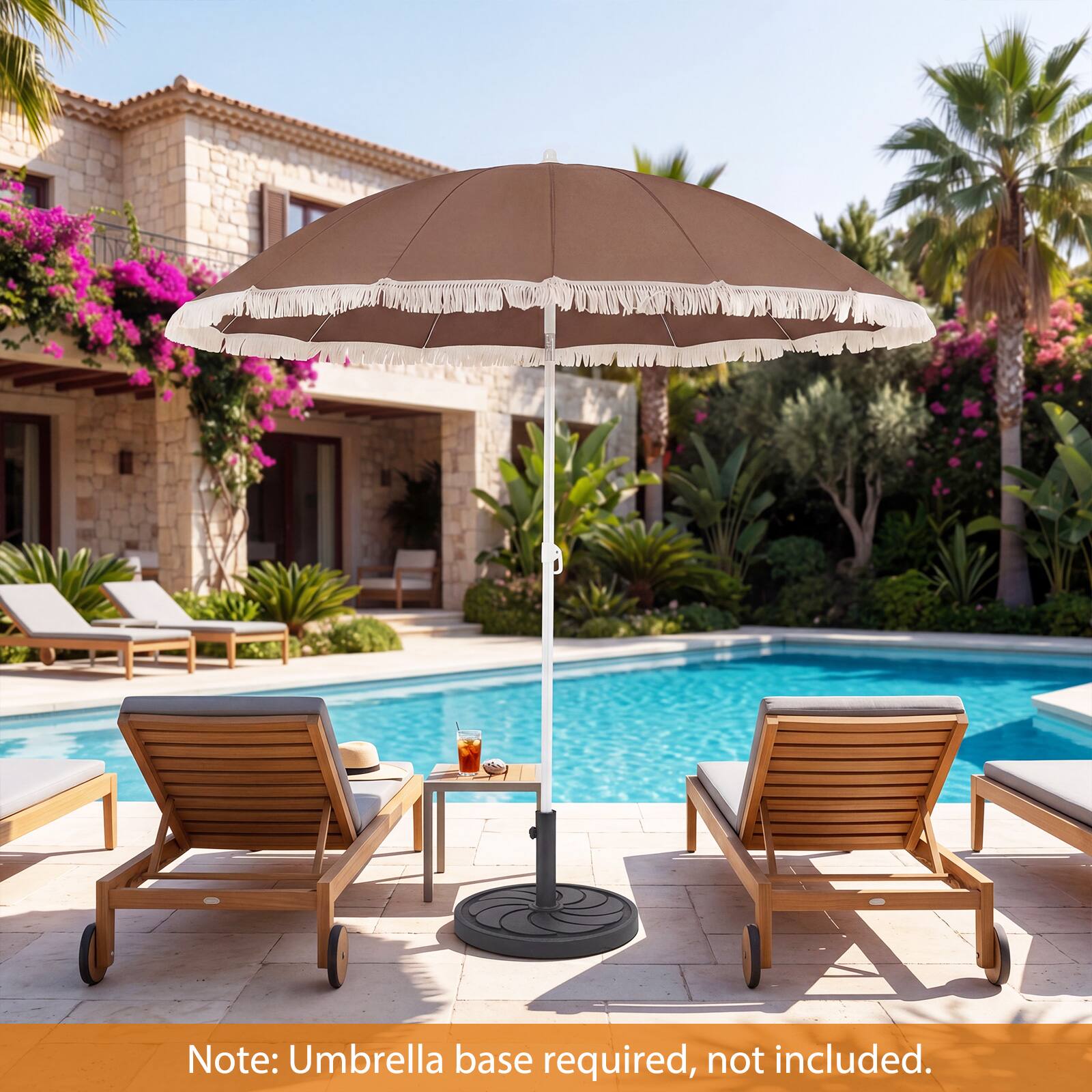 Note: Umbrella base required, not included.