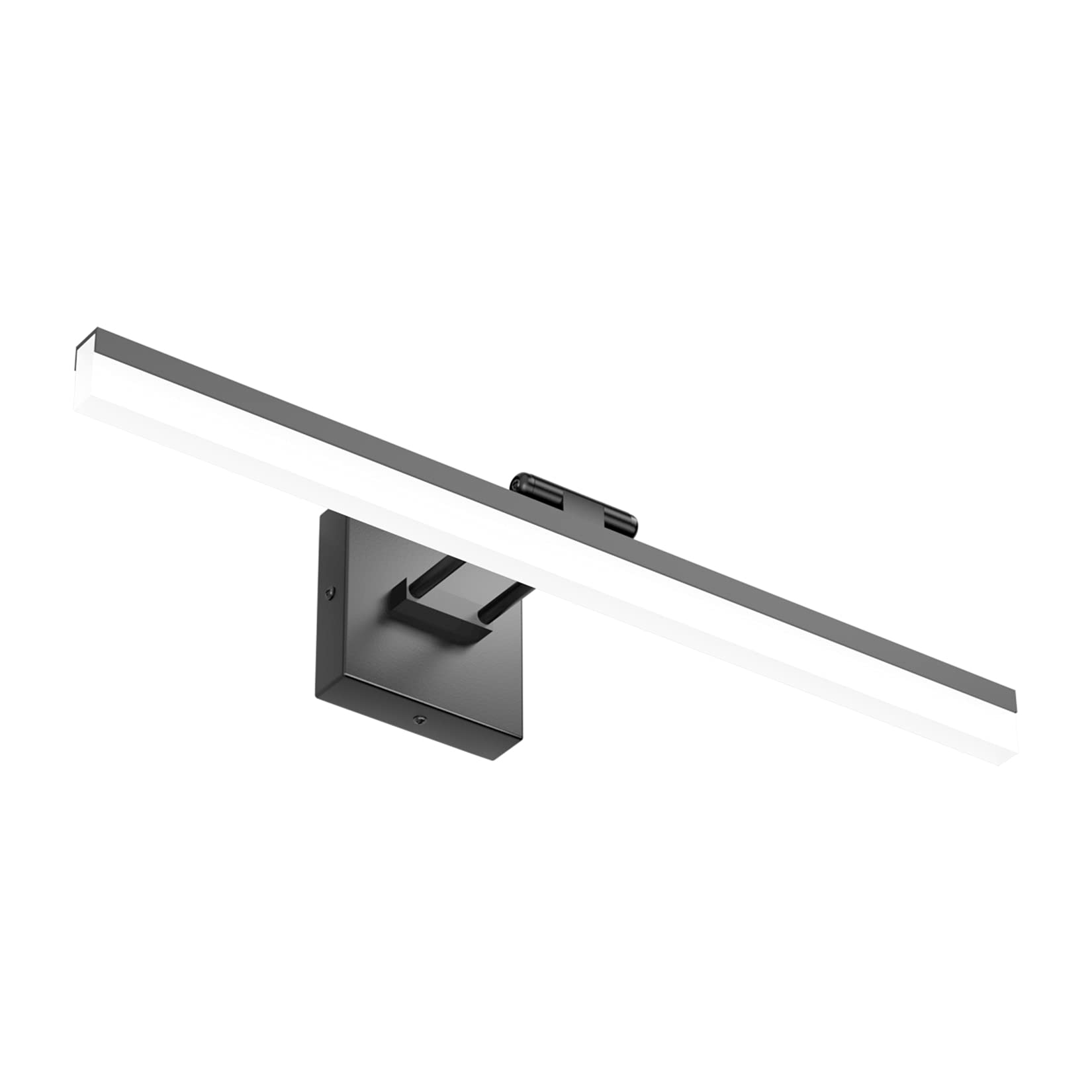 PO3TICJUNKI3 - Led Modern Vanity Light w Adjustable Matte Bathroom Fixtures Over Mirror - Black 24 inch