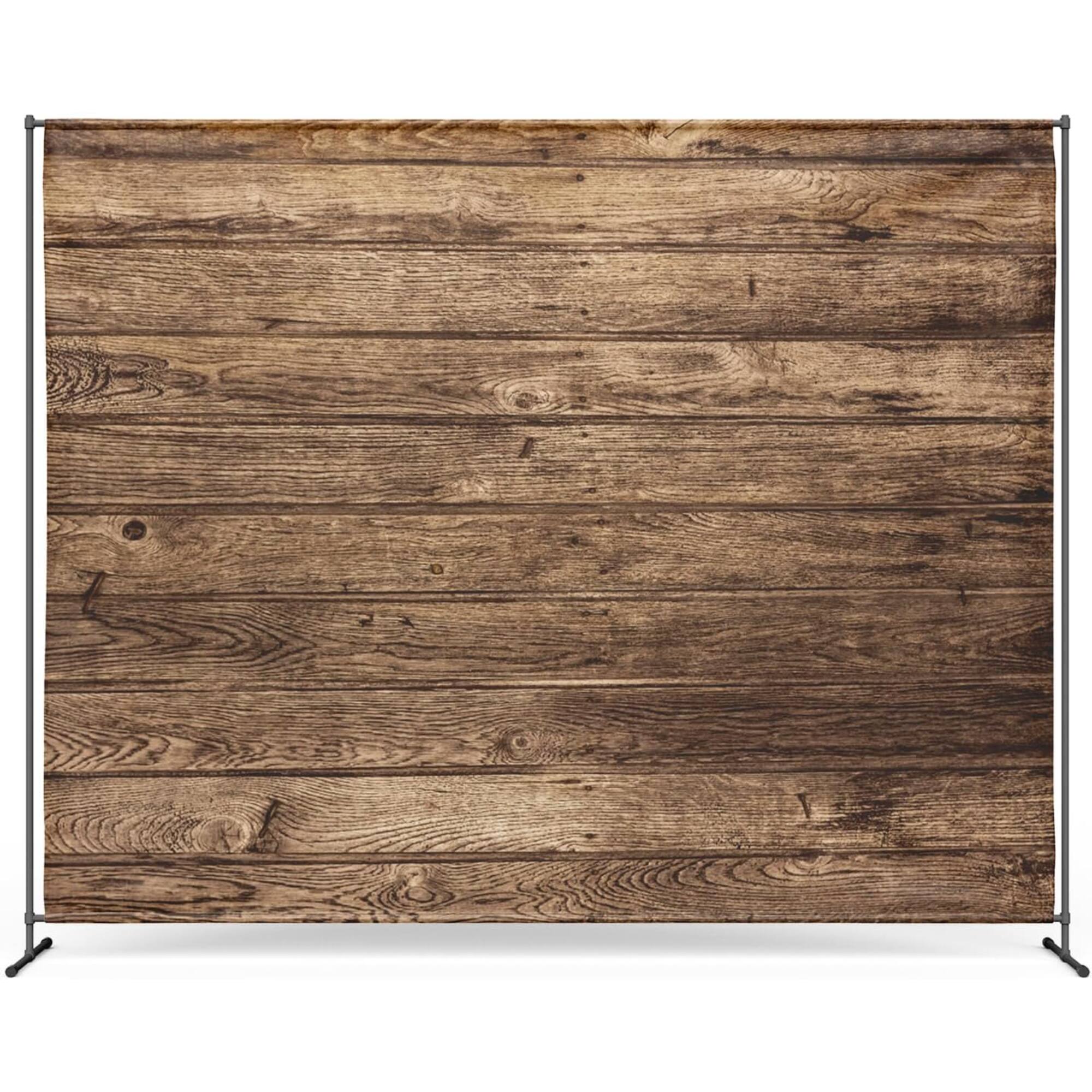 Front. Zink - Wooden Wall Backdrop - Wrinkle-Free Photo Studio Backdrop for Parties, Baby Showers, and More - Multicolor.
