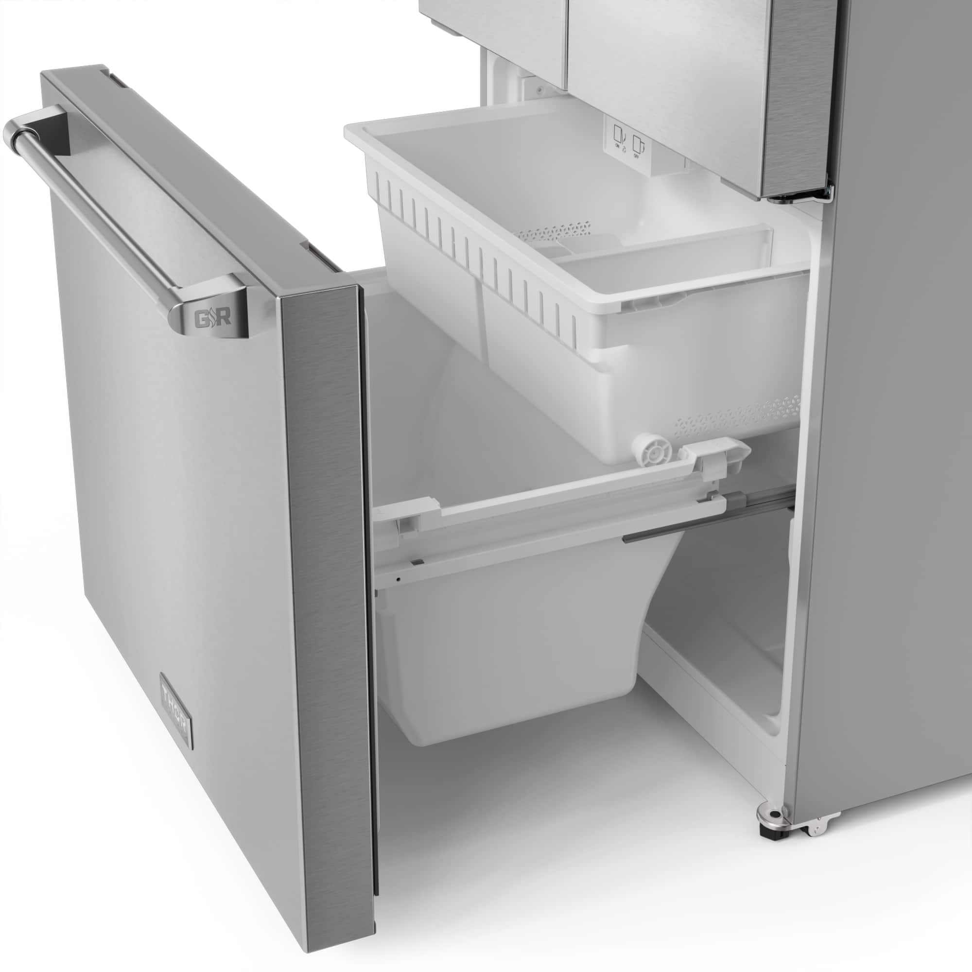 Alt View 11. Thor Kitchen - Gordon Ramsay Series by Thor Kitchen 17.5 Cu. Ft. Counter Depth Refrigerator - Stainless steel.