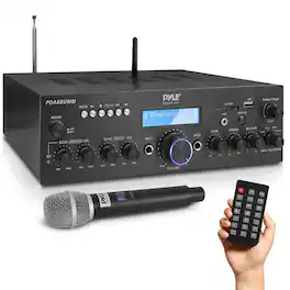 Pyle - Bluetooth Stereo Amplifier Receiver - Black