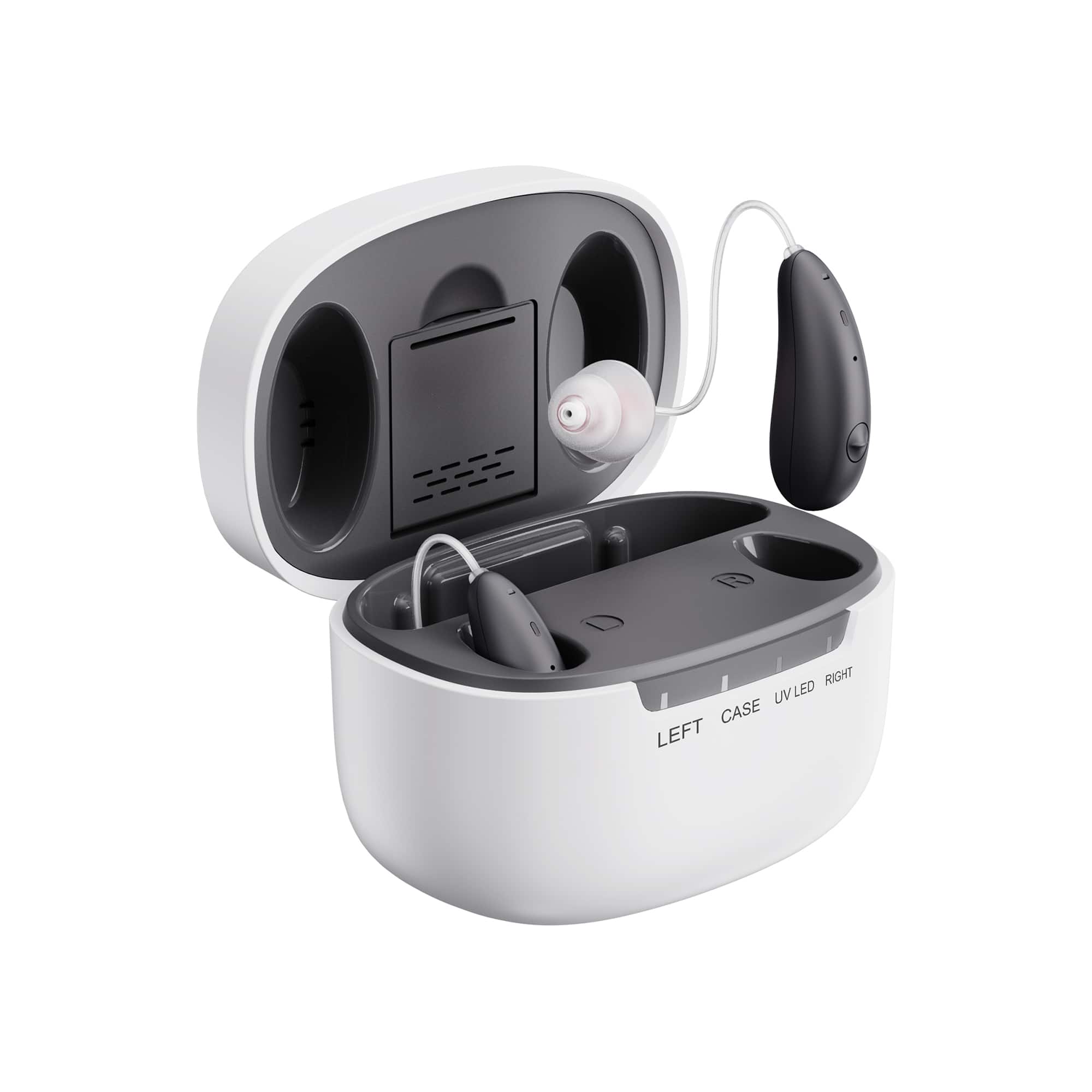 Ceretone - Beacon OTC Self - Fitting Hearing Aids - Digital Noise Reduction, Feedback Cancellation and Bluetooth Streaming - Silver