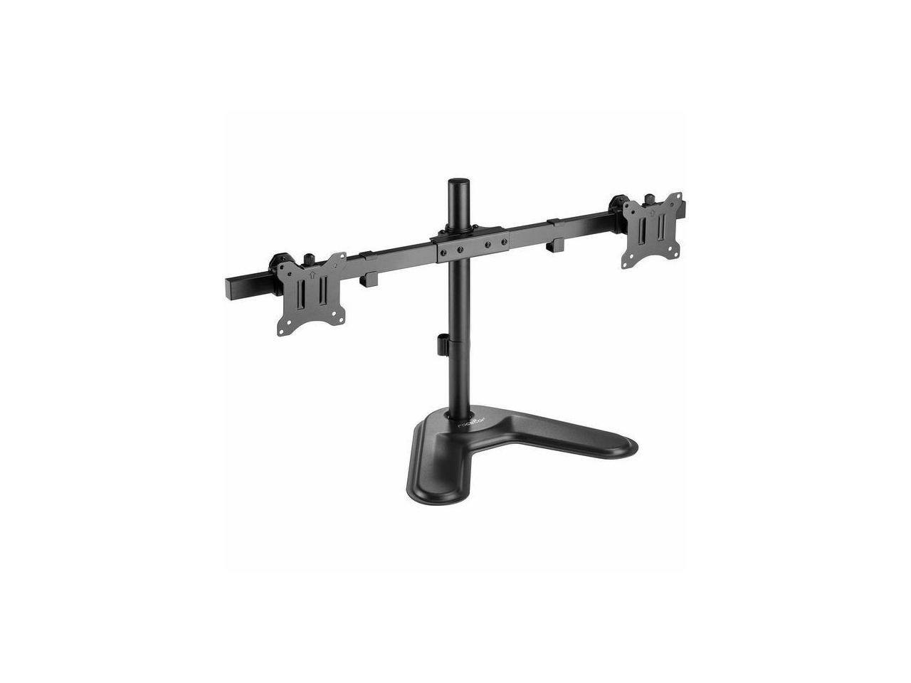 Alt View 1. Rocstor - Rocstor ErgoReach EP2 Pole Mount Dual-Screen Monitor Stand Y10N003-B1 - Black.