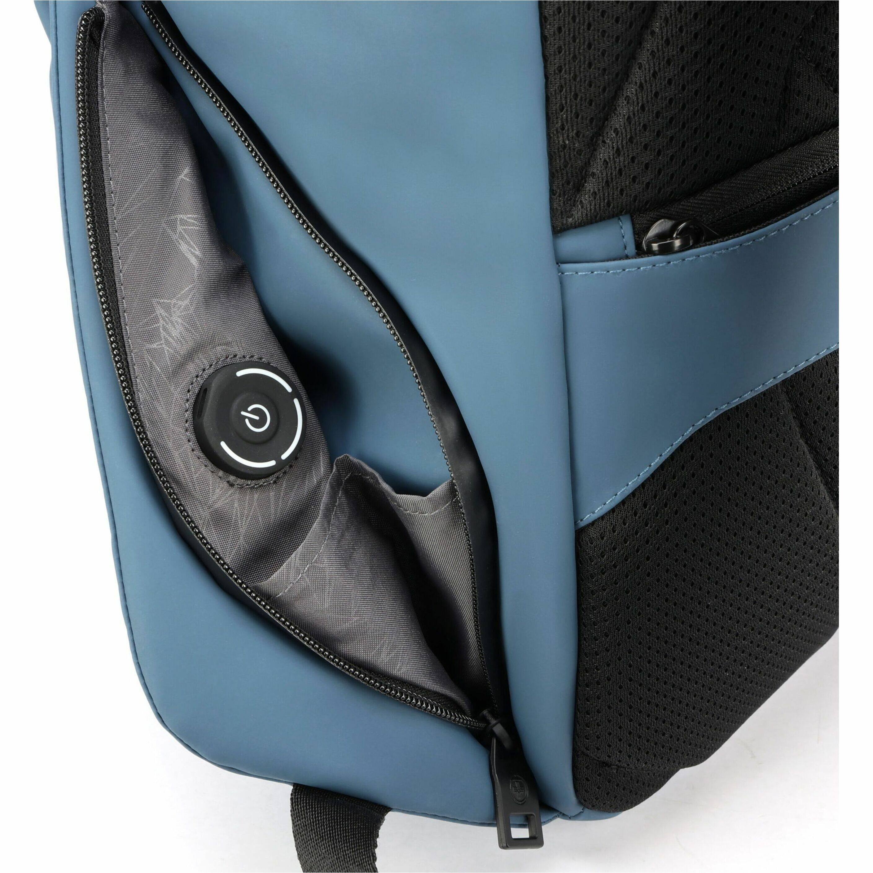 Alt View 26. Swissdigital Design - LAMONE L LED TSA-Friendly Water-Resistant Backpack With USB Charging Port  RFID Protection and Fits Up to 16″ Laptop - Dark Blue.