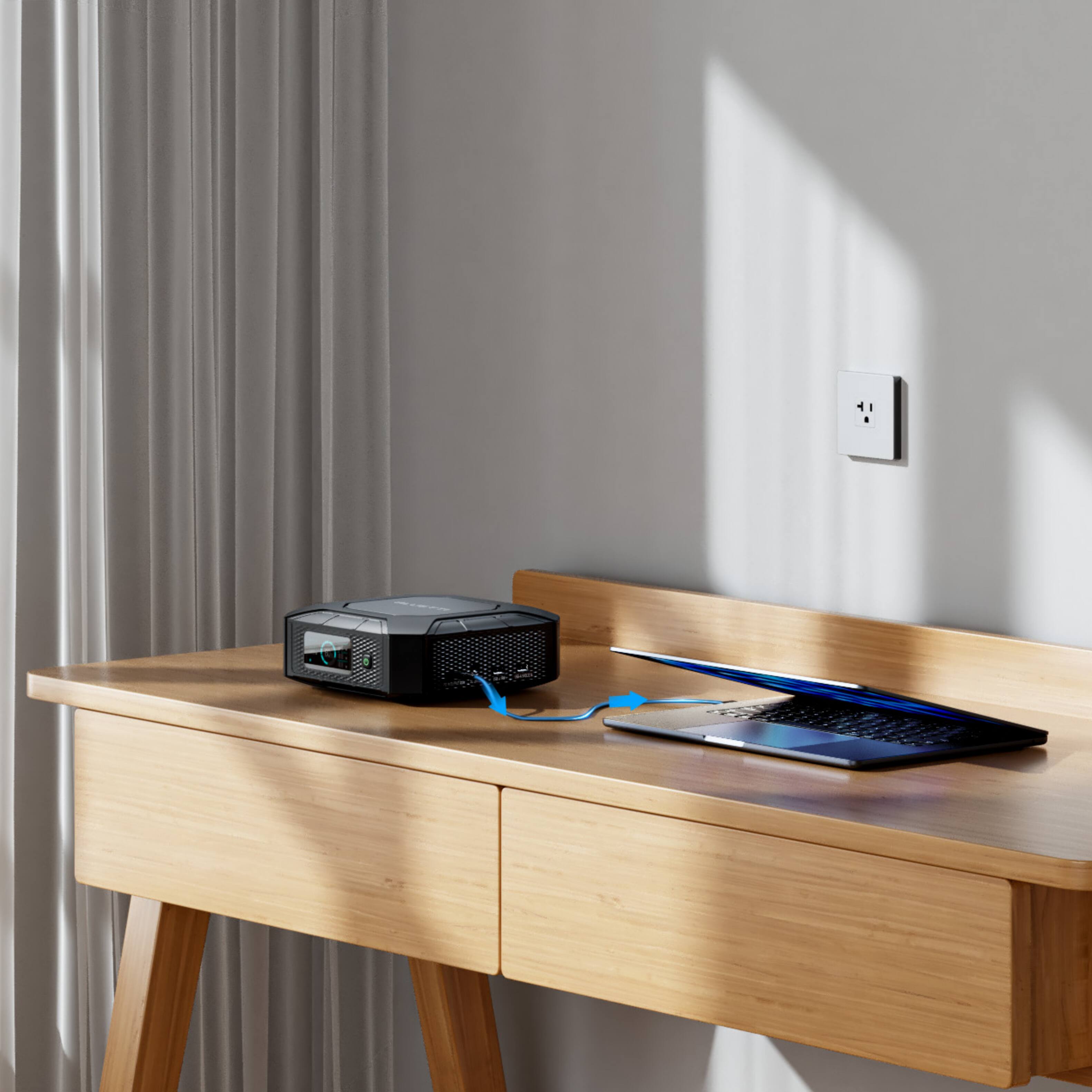 Alt View 4. BLUETTI - X20 Laptop Battery 288W - Black.