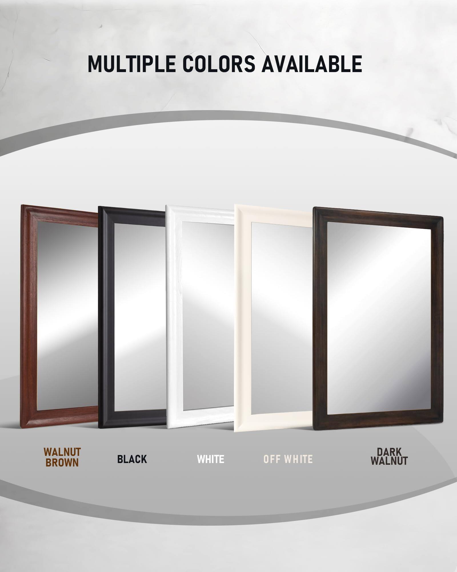 MULTIPLE COLORS AVAILABLE

- WALNUT BROWN
- BLACK
- WHITE
- OFF WHITE
- DARK WALNUT