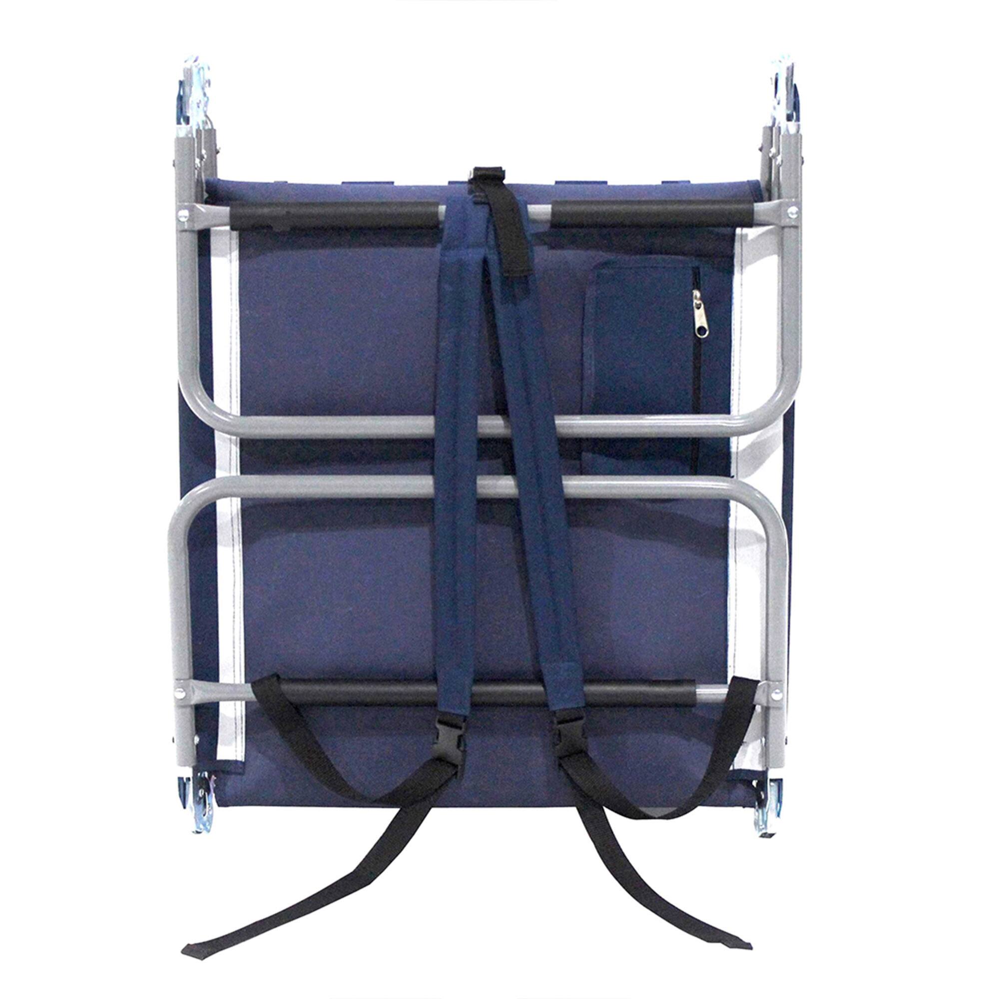 Alt View 3. Camco - Ostrich Chaise Beach Chair & Backpack Chaise Poolside Lounge Chair, Navy Stripes - Multicolor.