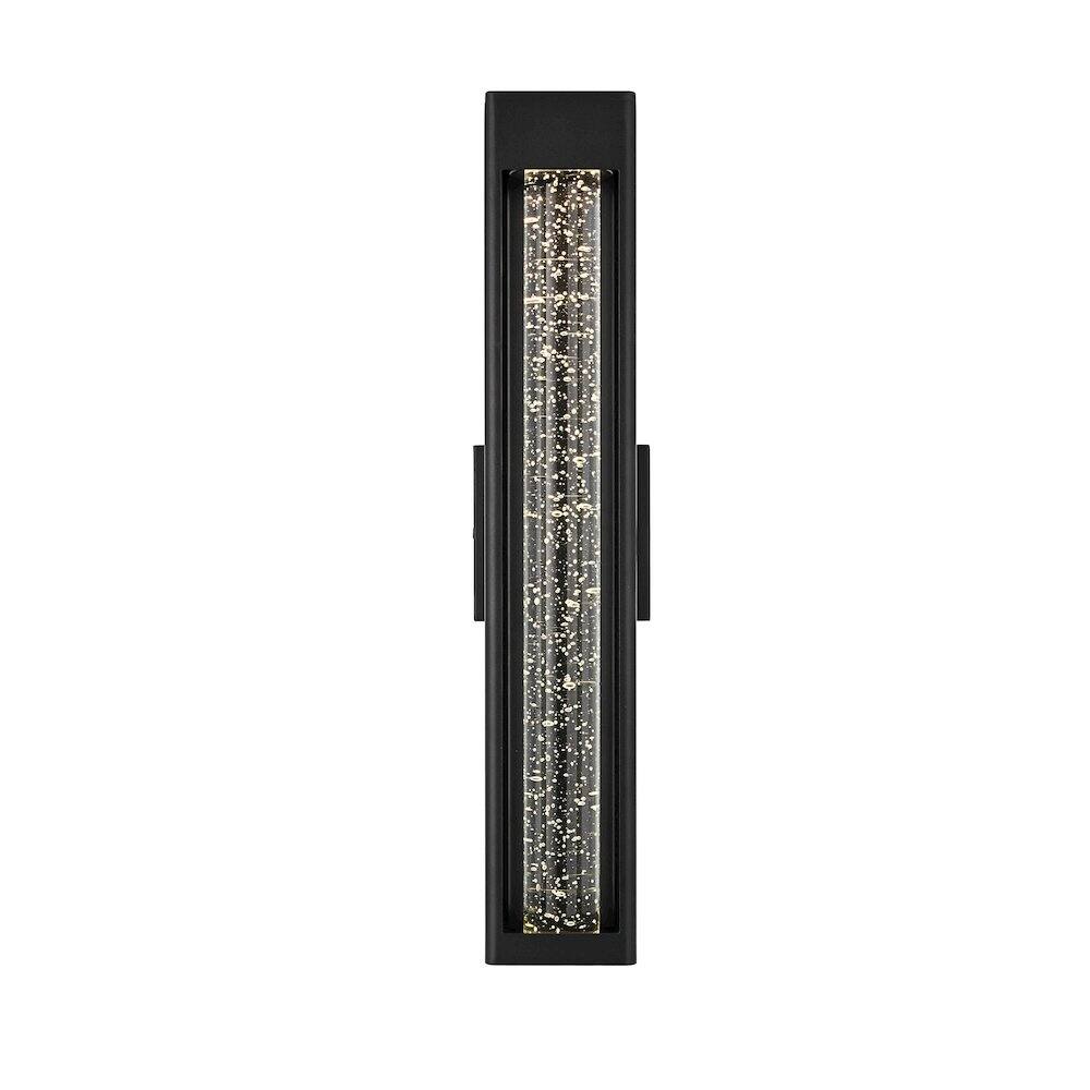 Back. Elegant Lighting - Amaris 22 inch LED Outdoor Wall sconce in Black - Black And Clear.