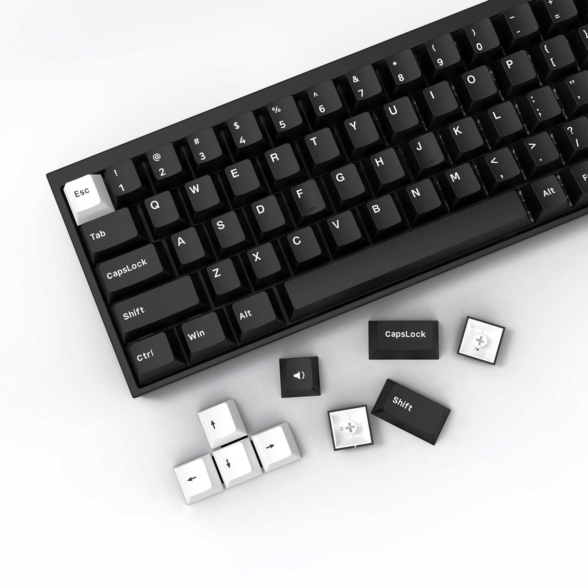 Womier 168 keys WOB keycap set Cherry profile keycaps Black B5Q3