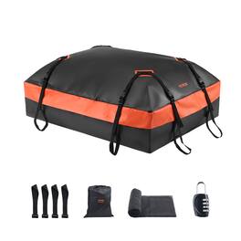VEVOR - Car Rooftop Cargo Carrier Bag, 15 Cubic Feet Car Roof Cargo Carrier - Blac,Orange