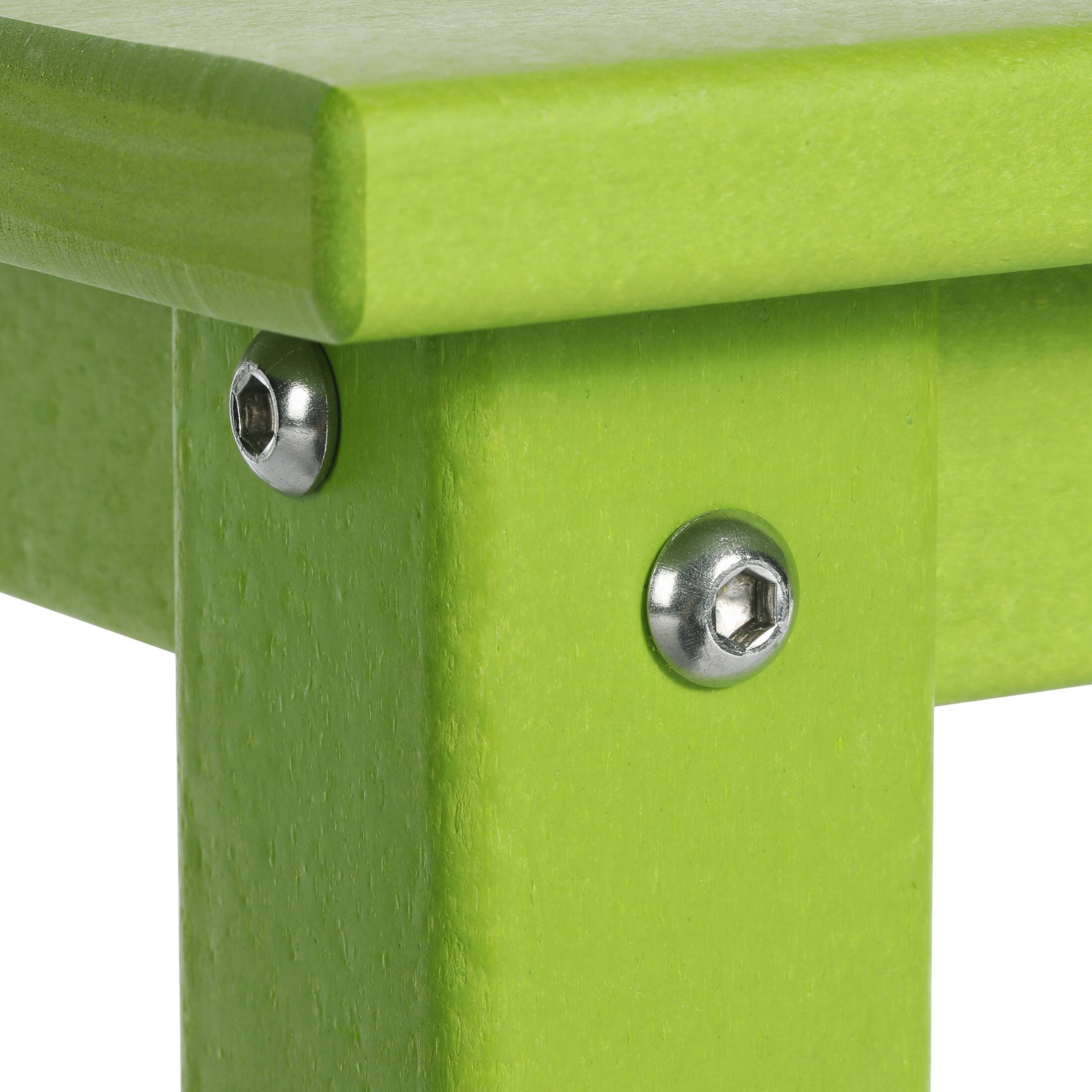 Alt View 6. WestinTrends - WestinTrends Malibu Low Outdoor HDPE Square Patio Coffee Table - Lime.