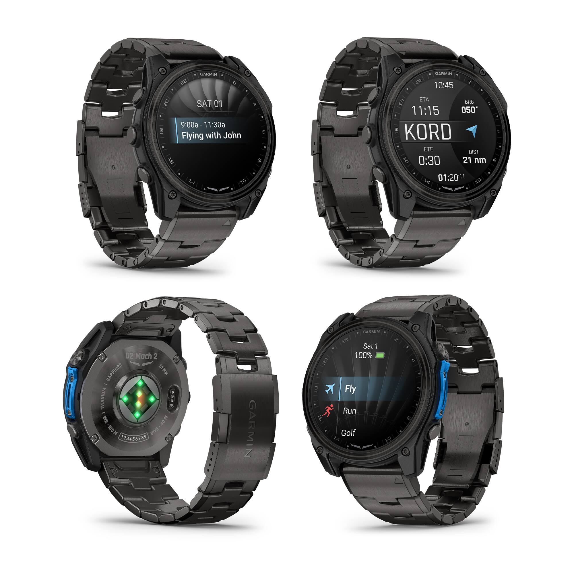 20 SAMEN GARMIN  
10:45 S SAT 01 9:00a 11:30a  
BT Flying with John BT 14  
20 e ETA BRS 11:15 050 KORD  
ETE DIST u 0:30 21 nm 1a 01:201  
20 D2 Mach 2 PN  
SITANIUM ! Ws AD 100H  
DIVE 2 23454789  
GARMIN IN ARMN  
-e Sat 1 100%  
Fly Run Golf 1a