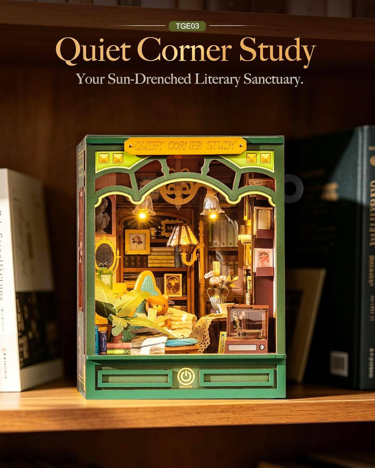TGE03 Quiet Corner Study: Your Sun-Drenched Literary Sanctuary.