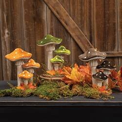 Angle. BreeBe - Velvet Mushroom Sitter 3 Asstd. - Multicolor.